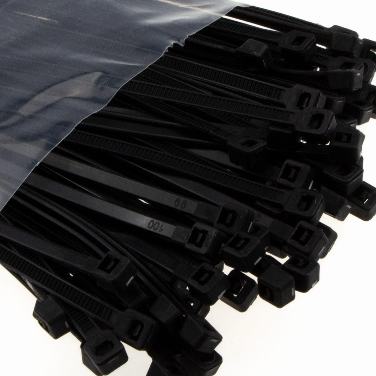 enTie Czarny kabel wiązany 3,6 mm x 250 mm nylon 66 UL certyfikat [100 opakowanie] [250 mm x 3,6 mm]