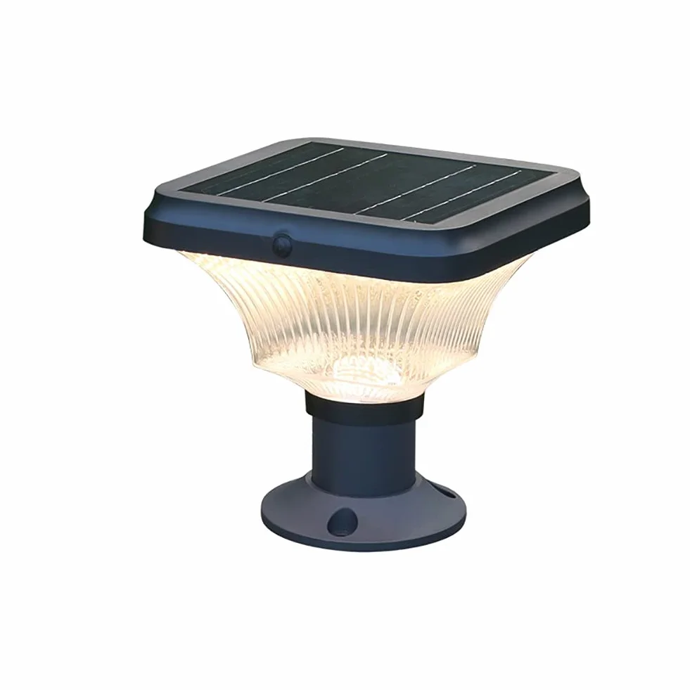 Lampy słupkowe na zewnątrz, światła ogrodowe oświetlenie tarasu światła solarne na zewnątrz z 3 trybami światła LED solarne światła słupkowe wodoodporne dekoracje ogrodowe na ogrodzenie ogrodowe patio drewniane słupki (kolor: ciepłe oświetlenie)