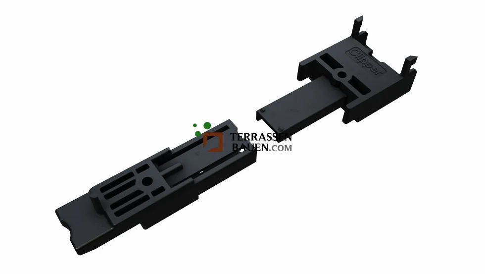 K&R Terracon klips do desek 120-150 mm szerokości, do desek od 20-24 mm, ze śrubami, 50 sztuk