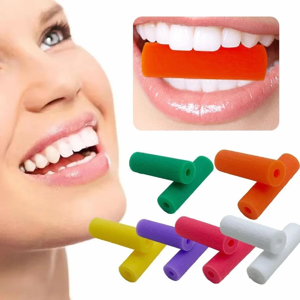 2 szt. Wyrównywarki do żucia zębów dentystyczne ortodontyczne niewidoczne ustalające zęby siedzące Alinger Perfect Chewies Stick Smile Silikon Owoc