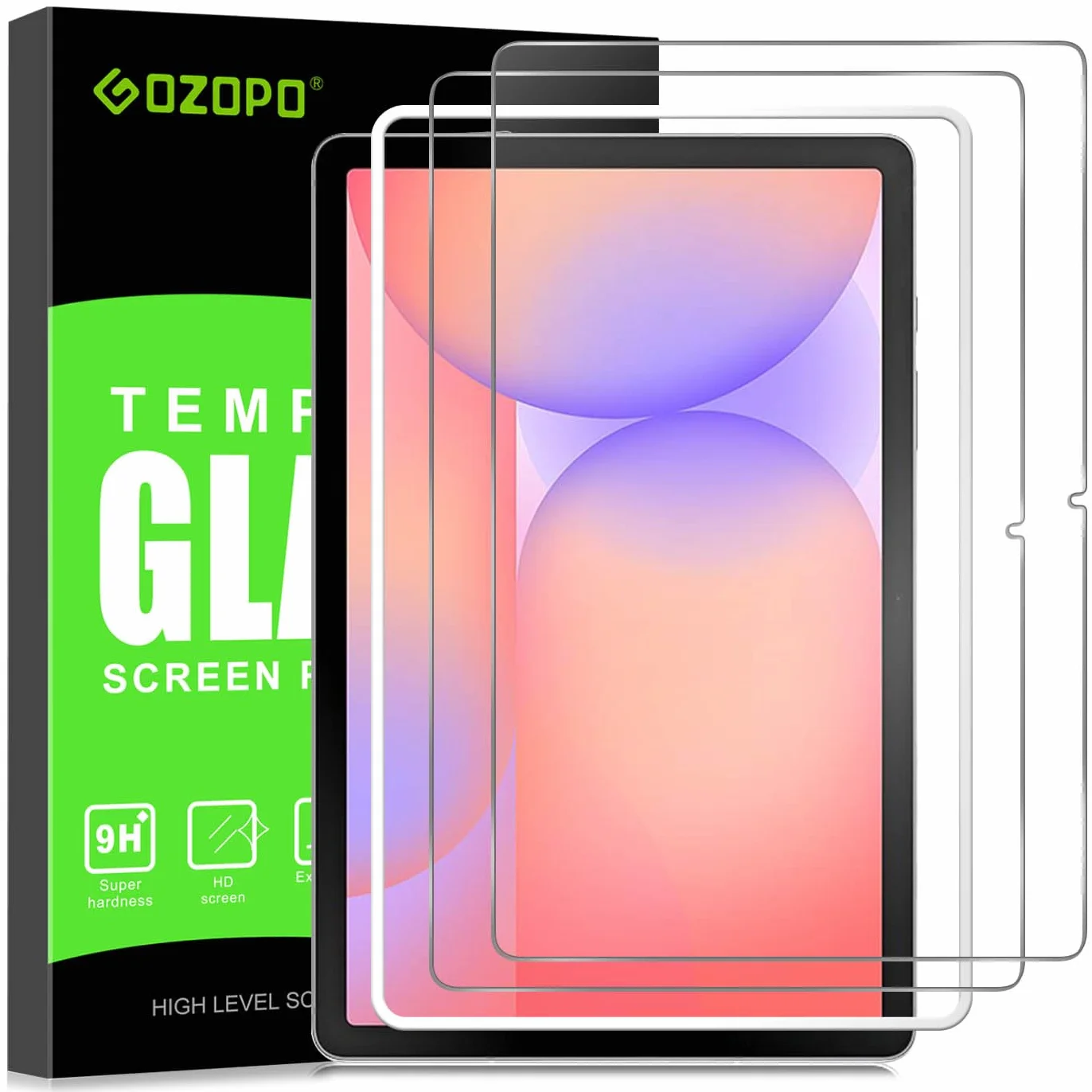 Ochraniacz ekranu do Samsung Galaxy Tab S10 FE/S9 FE 10,9 cala/Galaxy Tab S9 11,0 cala, folia ze szkła hartowanego z łatwą instalacją ramką, 2 szt