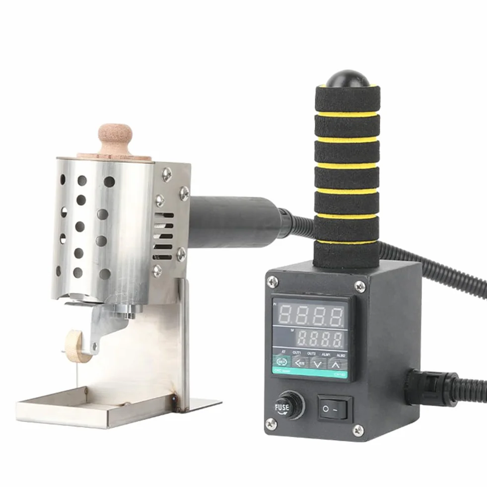 Maszyna do zwijania kleju topliwego, ręcznie wciskana maszyna do etykietowania kleju topliwego, z wkładem Sol 50 ml, głowicą do zwijania kleju, kontrola temperatury 50-220°C, do skórzanego albumu