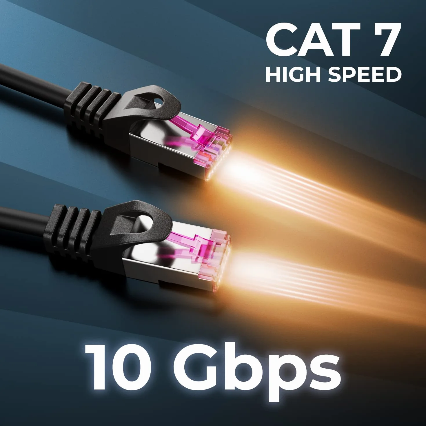 deleyCON 3,0m CAT7 Zewnętrzny Kabel Sieciowy S/FTP Ekranowanie Miedź RJ45 Ethernet LAN Patchkabel 10 Gbit/s