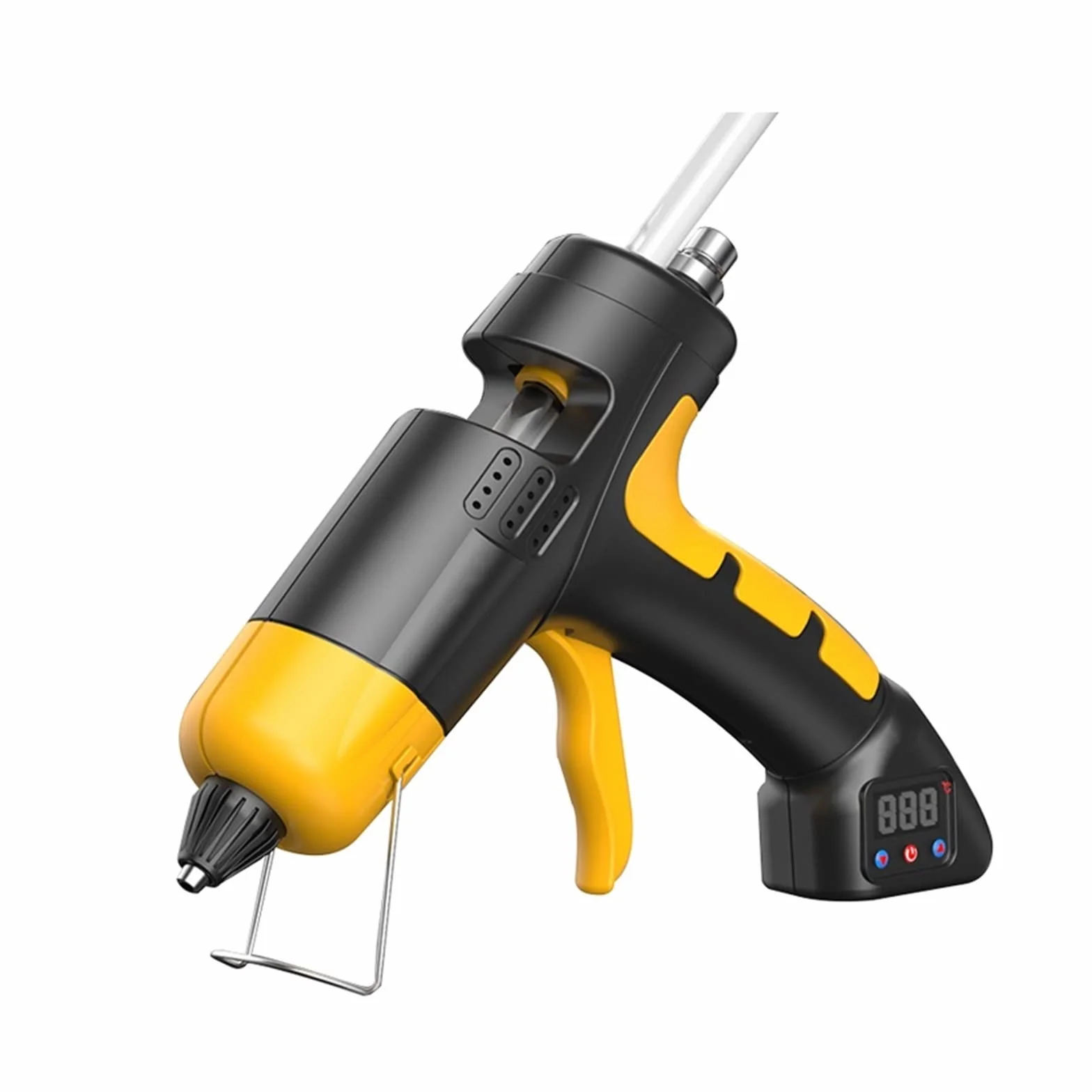 Narzędzia do klejenia na gorąco 60 w akumulatorowa bateria litowa pistolet do klejenia na gorąco wyświetlacz cyfrowy regulacja temperatury zastosowanie 7mm klej w sztyfcie bezprzewodowe narzędzie do n