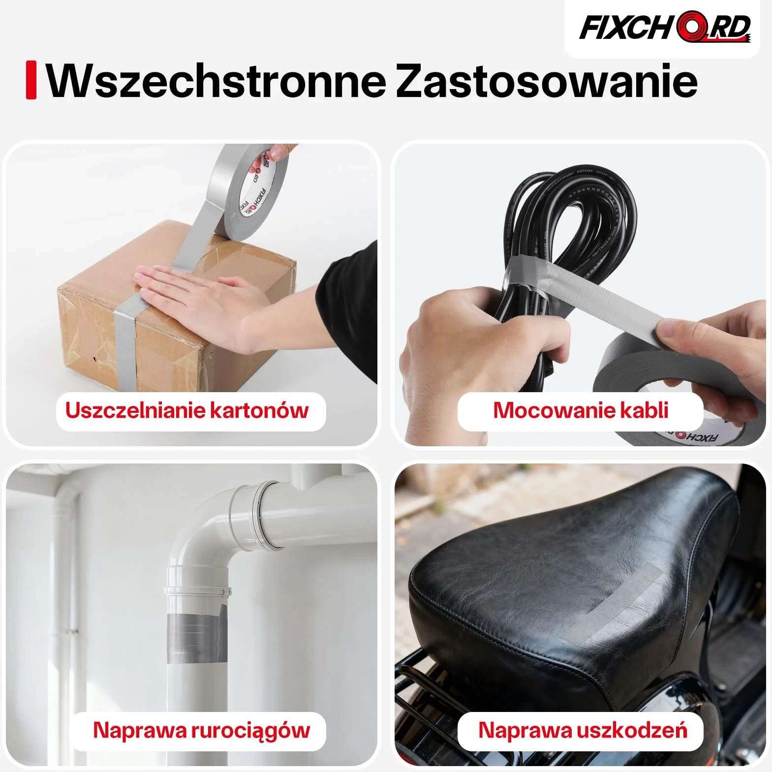 taśmy pancernej, 25mm×50m taśma pancerna wodoodporna, taśma naprawcza do Napraw, Wzmacniania, Wiązania, Uszczelniania i wielu Innych Zastosowań, Srebro