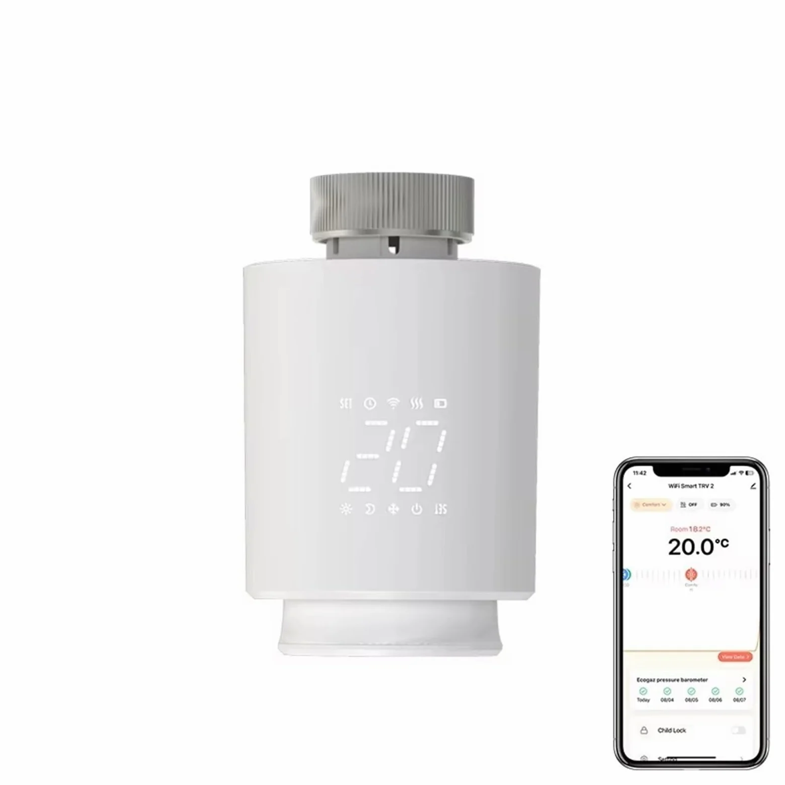 Inteligentny Termostat TRV, Zawór Grzejnikowy WiFi, Głowica Siłownika Tuya, Zdalny Regulator Temperatury, Sterowanie Głosowe Informacja O ZgodnośCi(WiFi)