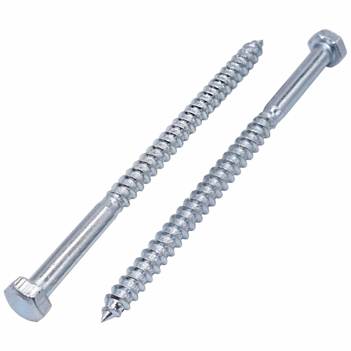(150 sztuk) DIN 571 śruby do drewna z łbem sześciokątnym ze stali ocynkowanej M5 x 80 mm, śruba sześciokątna, śruby dociskowe, łb sześciokątny, śruby śrubowe (150, M5 x 80 mm)