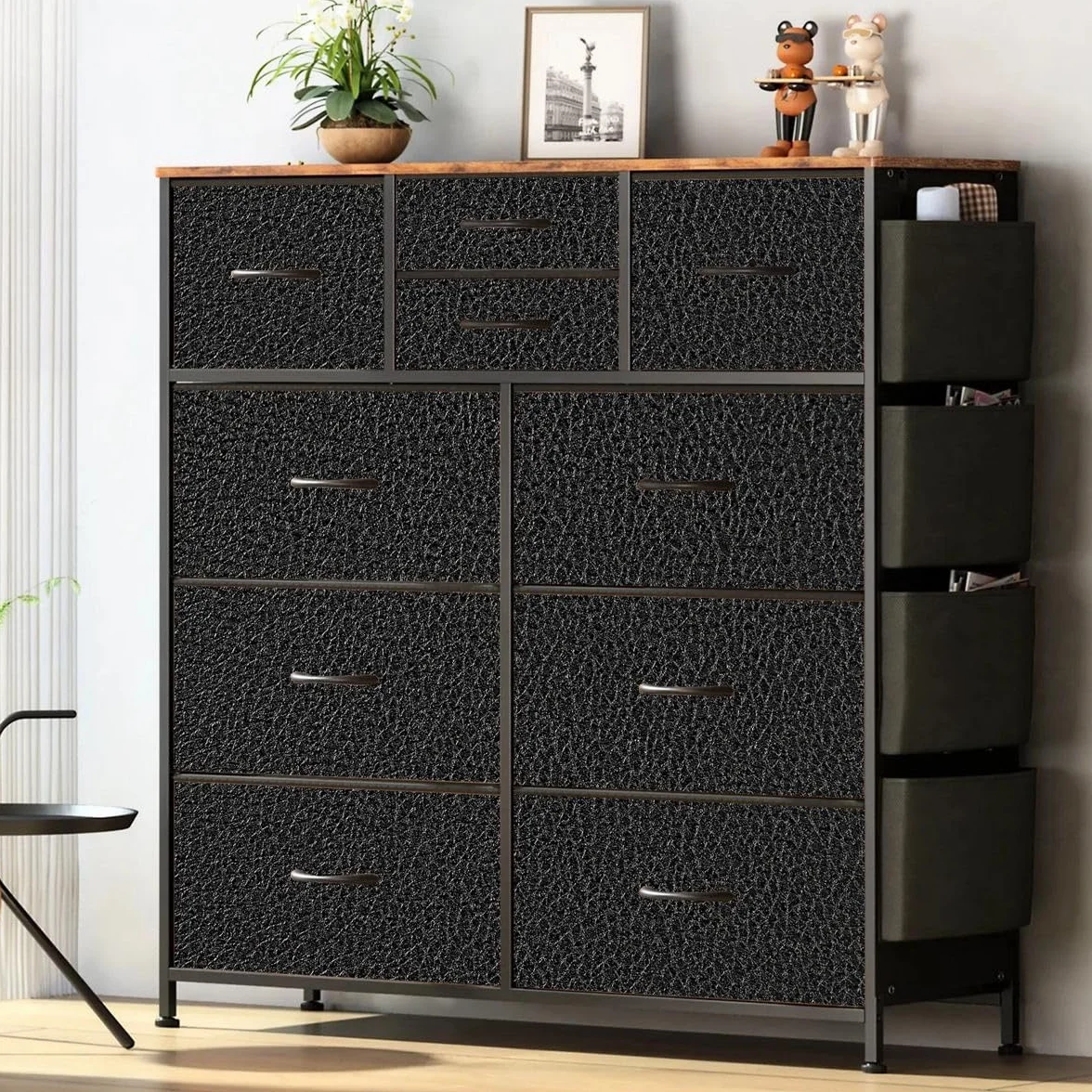Arthome Tapeta odklej i przyklej, 44 cm x 3 m, czarna skóra, teksturowana, kontaktowa tapeta, wodoodporna, wytłaczana folia winylowa, łatwa do odklejenia, do szafy, sypialni, łazienki