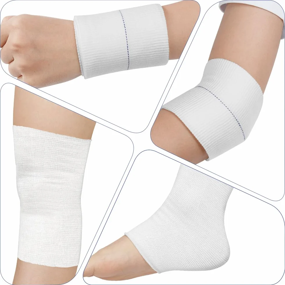 Flintronic Bandaże rurkowe, 7,5 cm x 5 m rozciągliwy bandaż bawełniany, utrzymujący się na wyprysk, na ramię, kostkę, nadgarstek