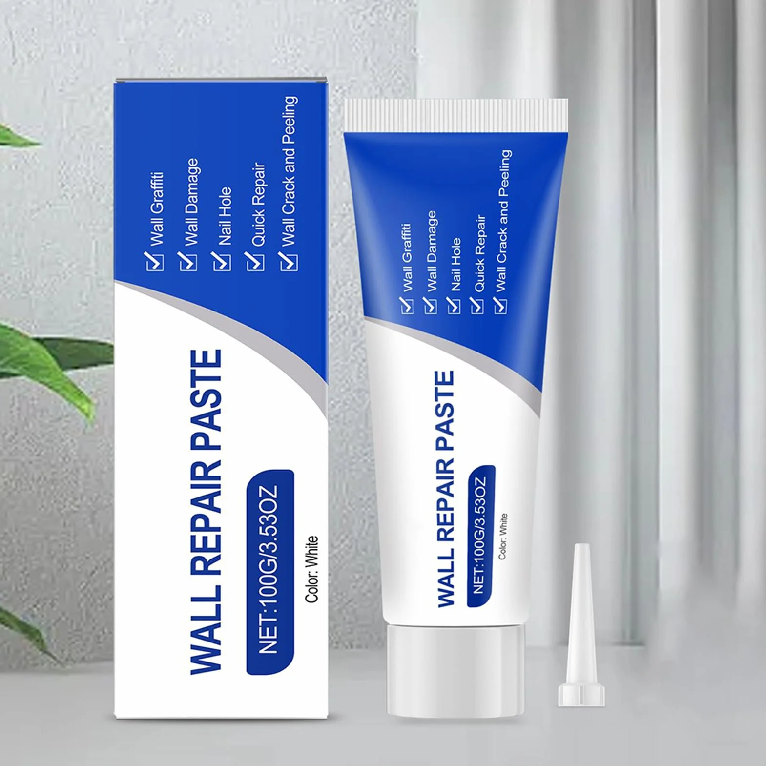 Wall Putty Kit, Easy Hole Filling Solution, 200g Paste for Crack And Dent Fixing, Fast Adhesion Repair Formula, Interior Wall Maintenance Tool, Home and Apartment Repair Supplies