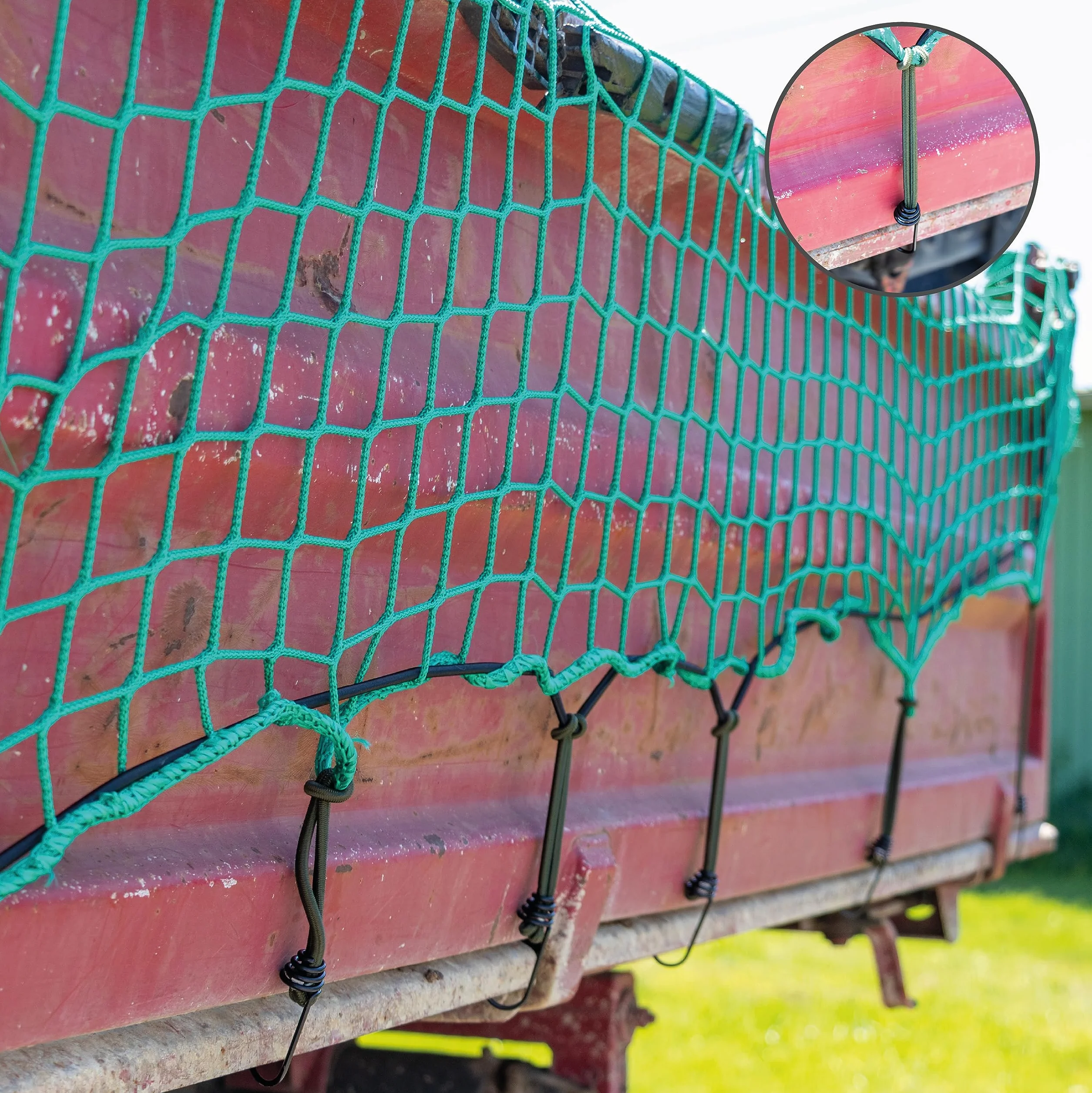 CargoVA® – 20 gumek napinających z haczykami i praktyczną torbą – haczyki ekspanderowe do plandek i siatek, oliwkowa zieleń, 15 cm [20 sztuk]