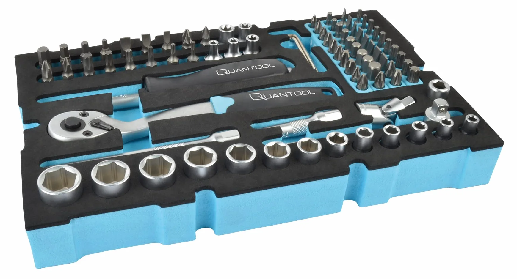 Quantool Q25002 85-częściowy zestaw kluczy nasadowych – pasuje do L-Boxx Mini