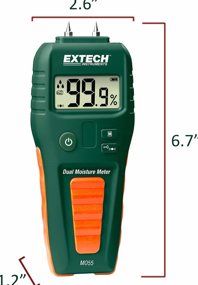 Extech MO55 kombinowany miernik wilgotności bez pinów, zielony