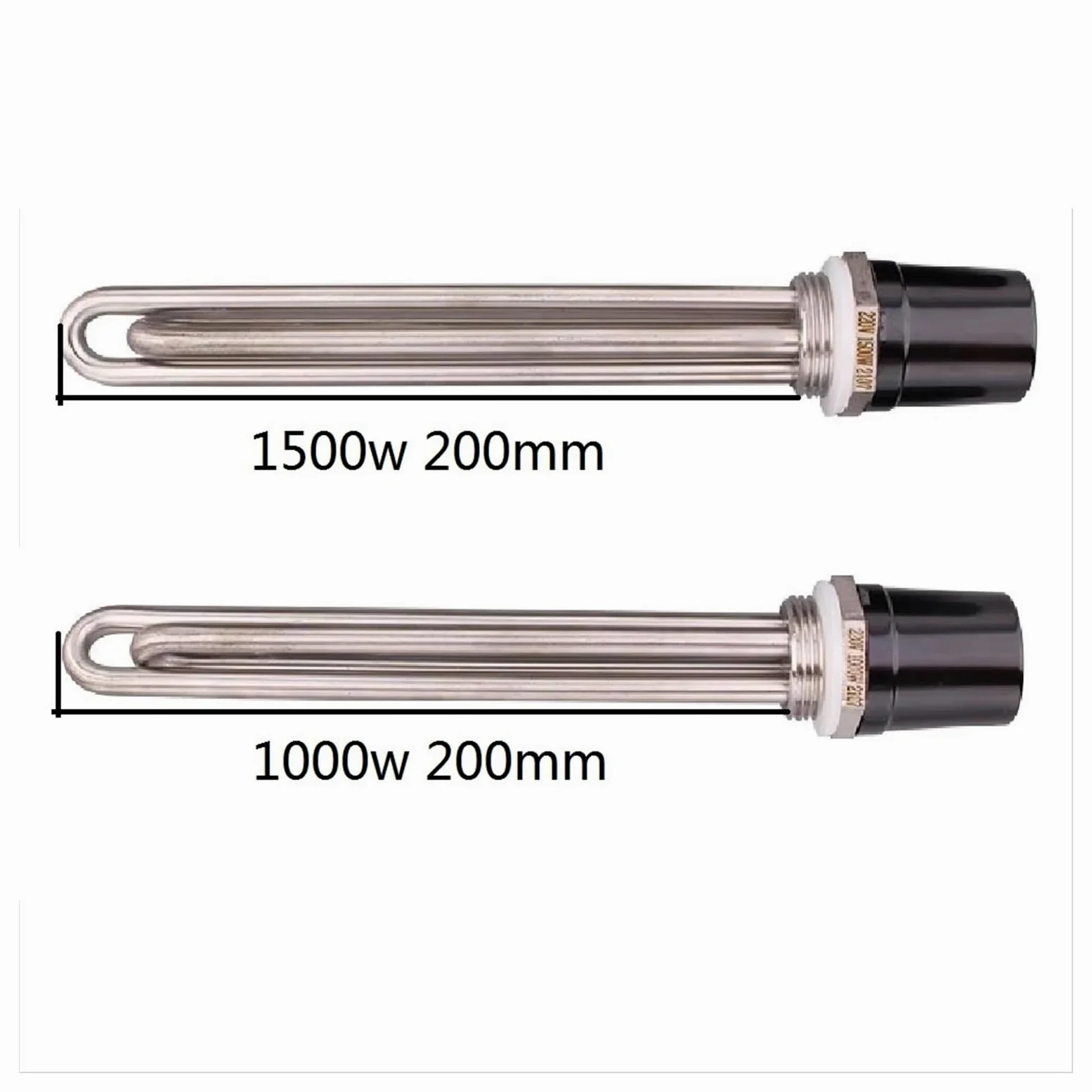 Rezystor do podgrzewacza wody, DN25 1-calowy element podgrzewacza wody BSP 220 V 1000 W / 1500 SUS304 Wielokolorowy(Silver,1000w)