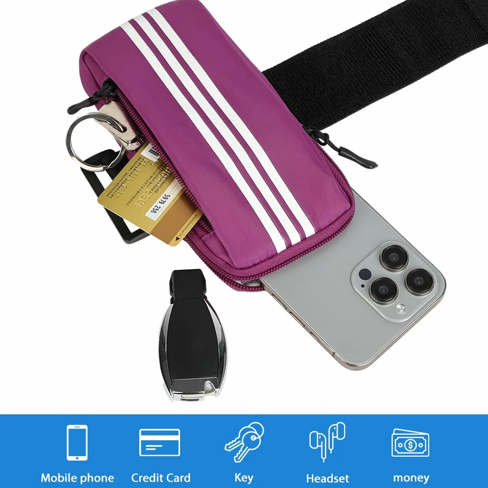 Torba na ramię na telefon komórkowy, uchwyt do biegania, opaska na nadgarstek, fitness
