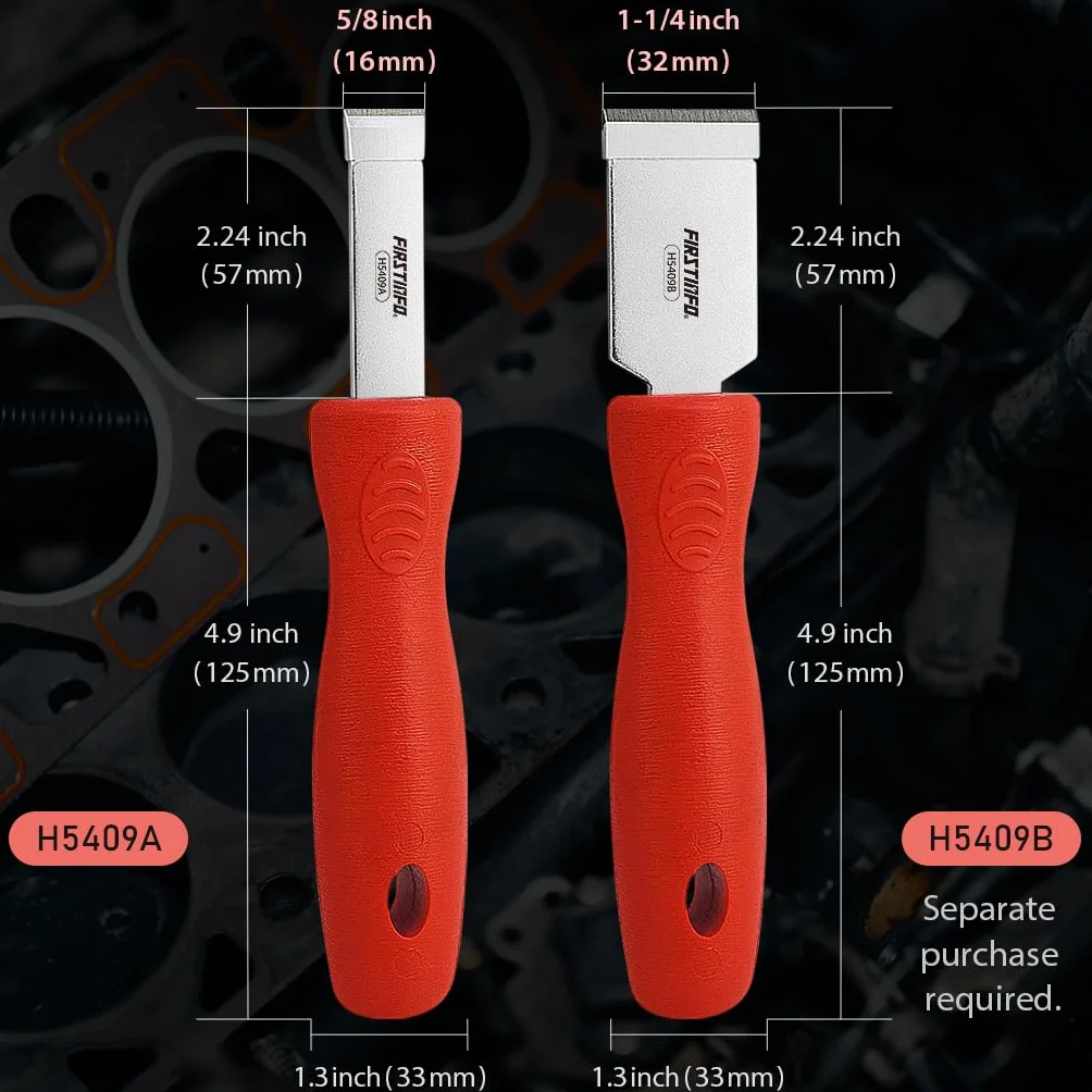 FIRSTINFO H5409A | Skrobacz ze stali węglowej | Skrobacz do uszczelek | 1,6 cm