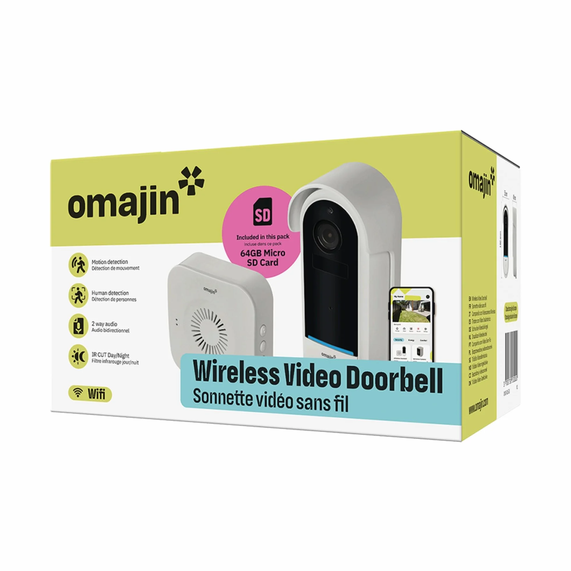 OMAJIN by Netatmo 2K Inteligentny wideodomofon bezprzewodowy bateryjny IP65 OVD-01