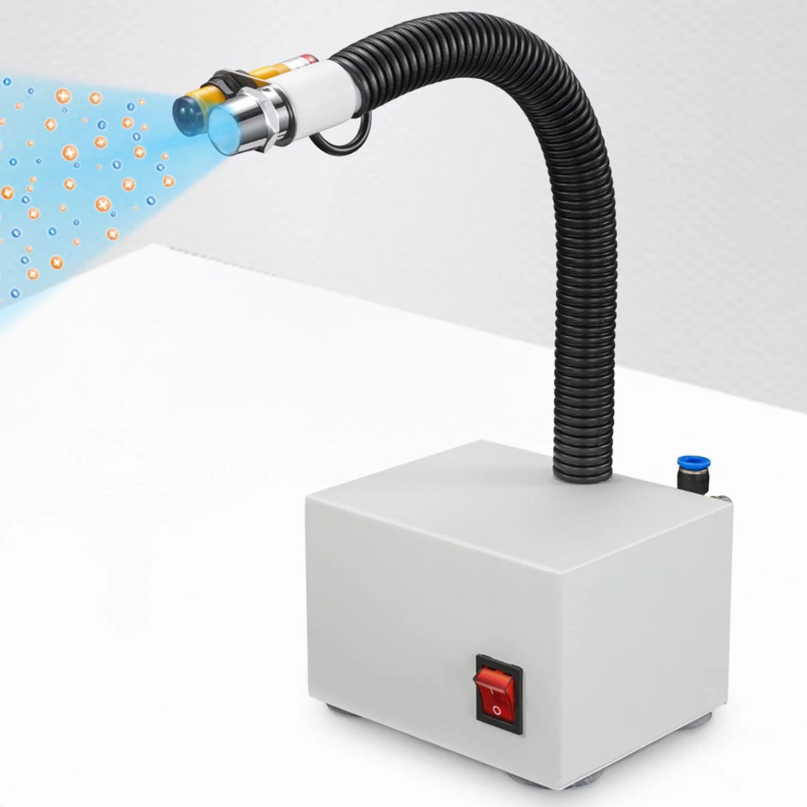 Wąż jonowy, antystatyczny jonizujący pistolet pneumatyczny, sterowanie czujnikiem fotoelektrycznym, efektywna odległość robocza 10-1500 mm, regulowany zawór powietrza, rura węża wiatrowego 390
