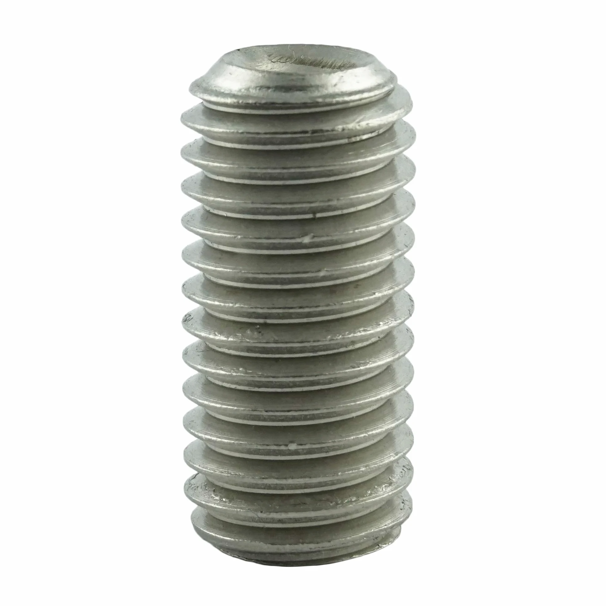 M12 x 16 mm trzpień gwintowy z gniazdem sześciokątnym i ostrzem pierścieniowym (100 sztuk) - śruby mocujące DIN 916 - ISO 4029 - śruby gwintowane - stal szlachetna A2 V2A - nierdzewny