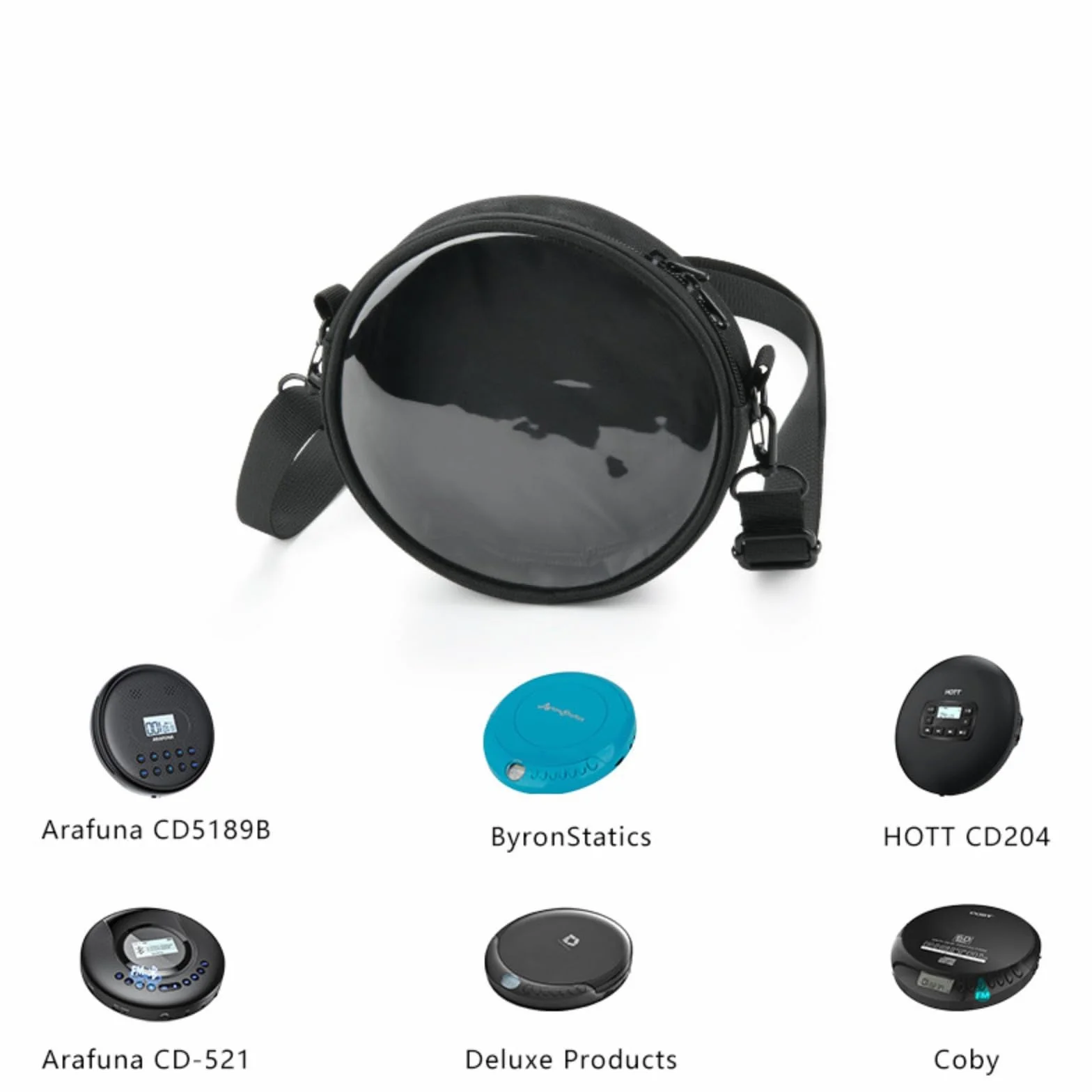 Torba do przenośnego odtwarzacza CD Arafuna CD5189B HOTT CD204 TPU przezroczysta czarna