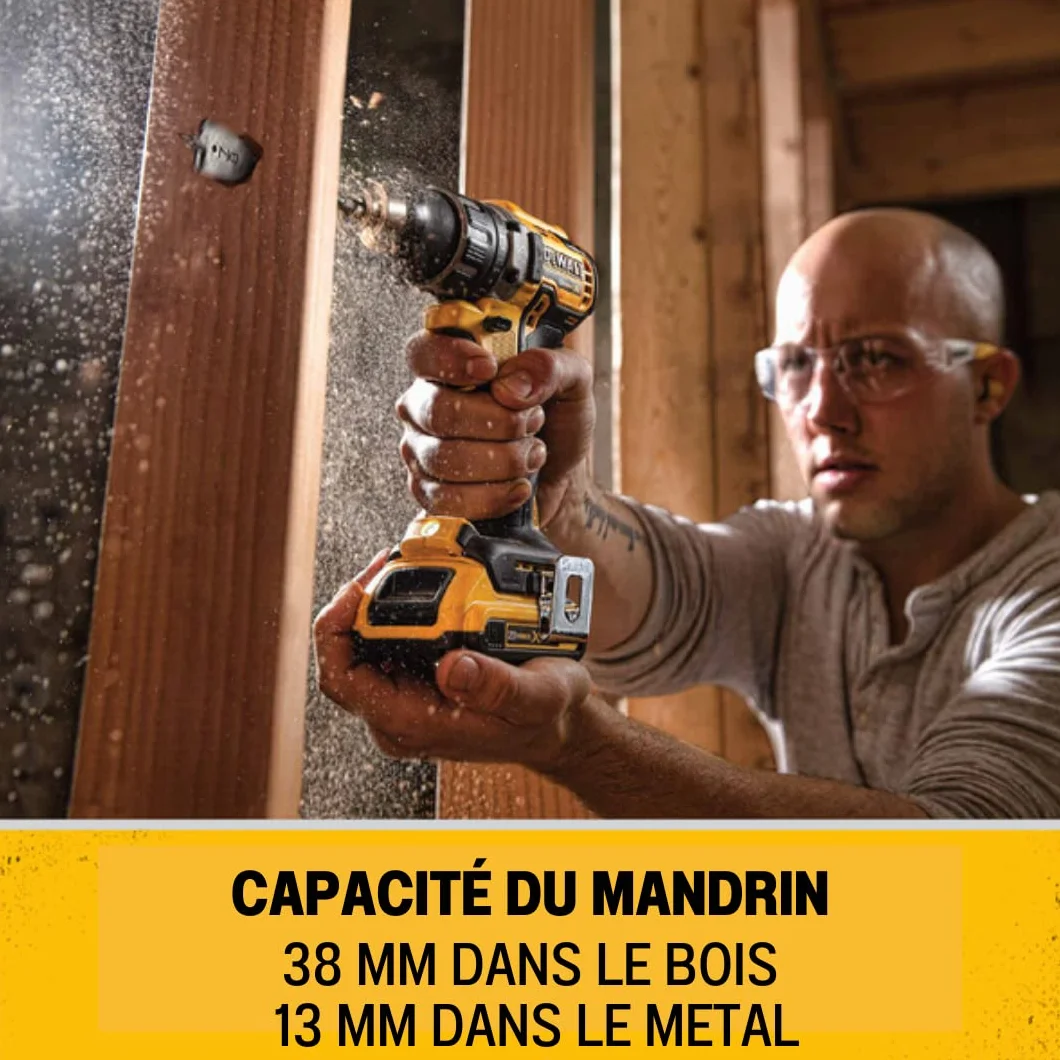 DEWALT, Wiertarko-wkrętarka 18V XR w zestawie z dwoma akumulatorami 2.0Ah litowo-jonowymi XR, DCD791D2