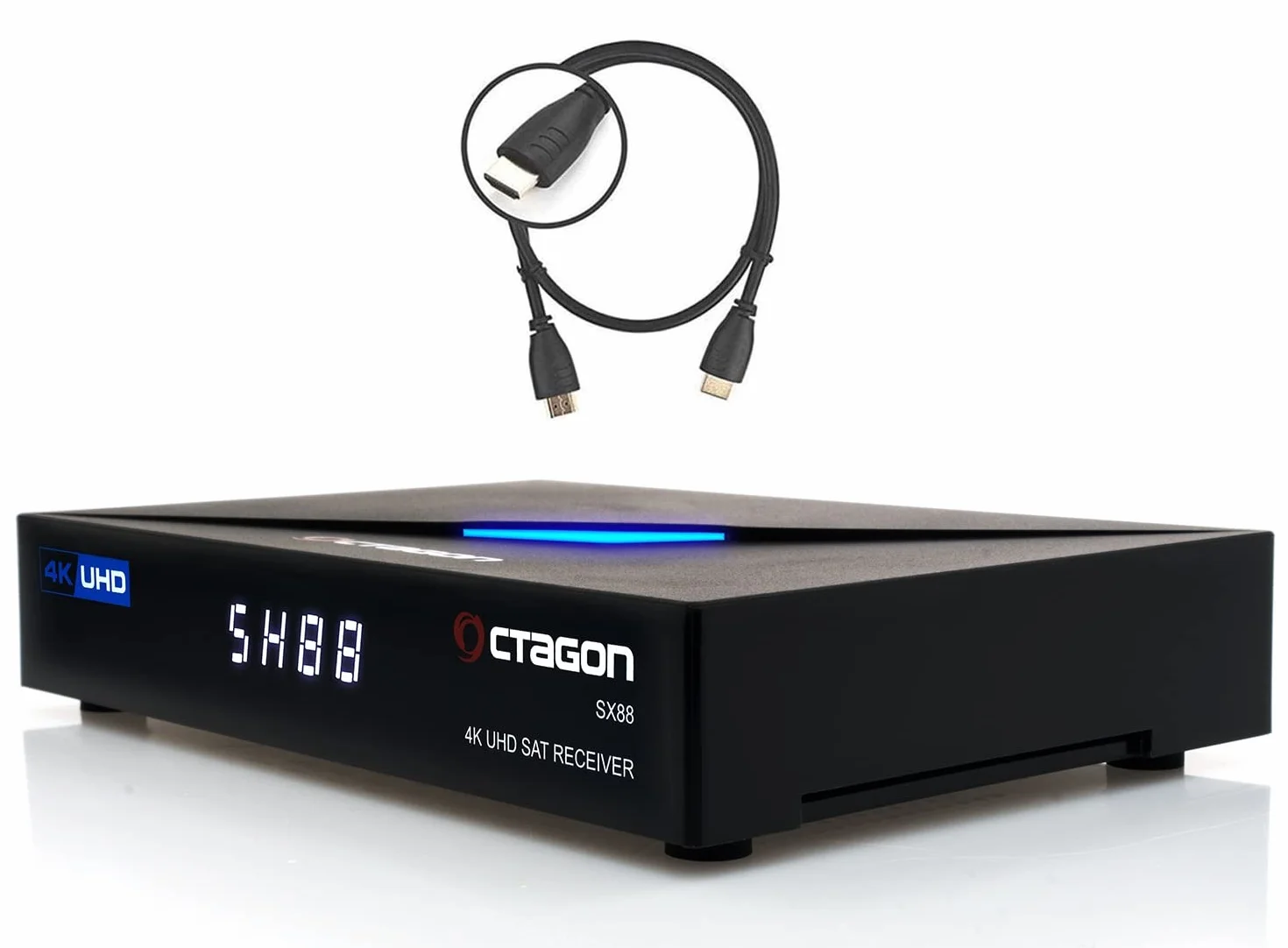 Octagon SX88 4K Linux odbiornik satelitarny z PVR, Smart TV Box, Unicable, HDR HLG
