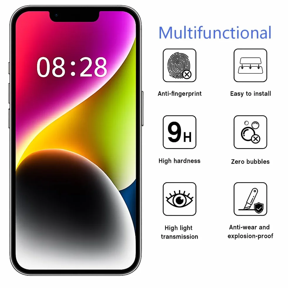 Szkło Hartowane 3 Sztuk Kompatybilny iPhone 17e 16e 14 13 13 Pro 6,1 Cal 9H Ultra Przezroczyste Anti Zdrapanie
