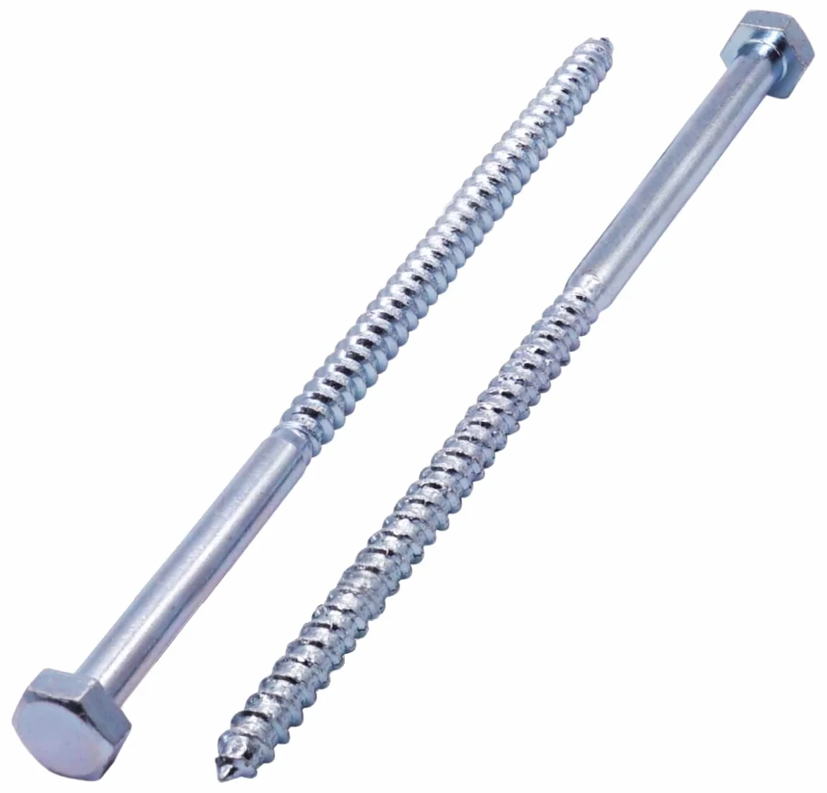 SKIR'CO (15 szt.) DIN 571 śruby do drewna z łbem sześciokątnym z łbem sześciokątnym M10 x 220 mm, śruby śrubowe, śruba sześciokątna, śruby opóźniające