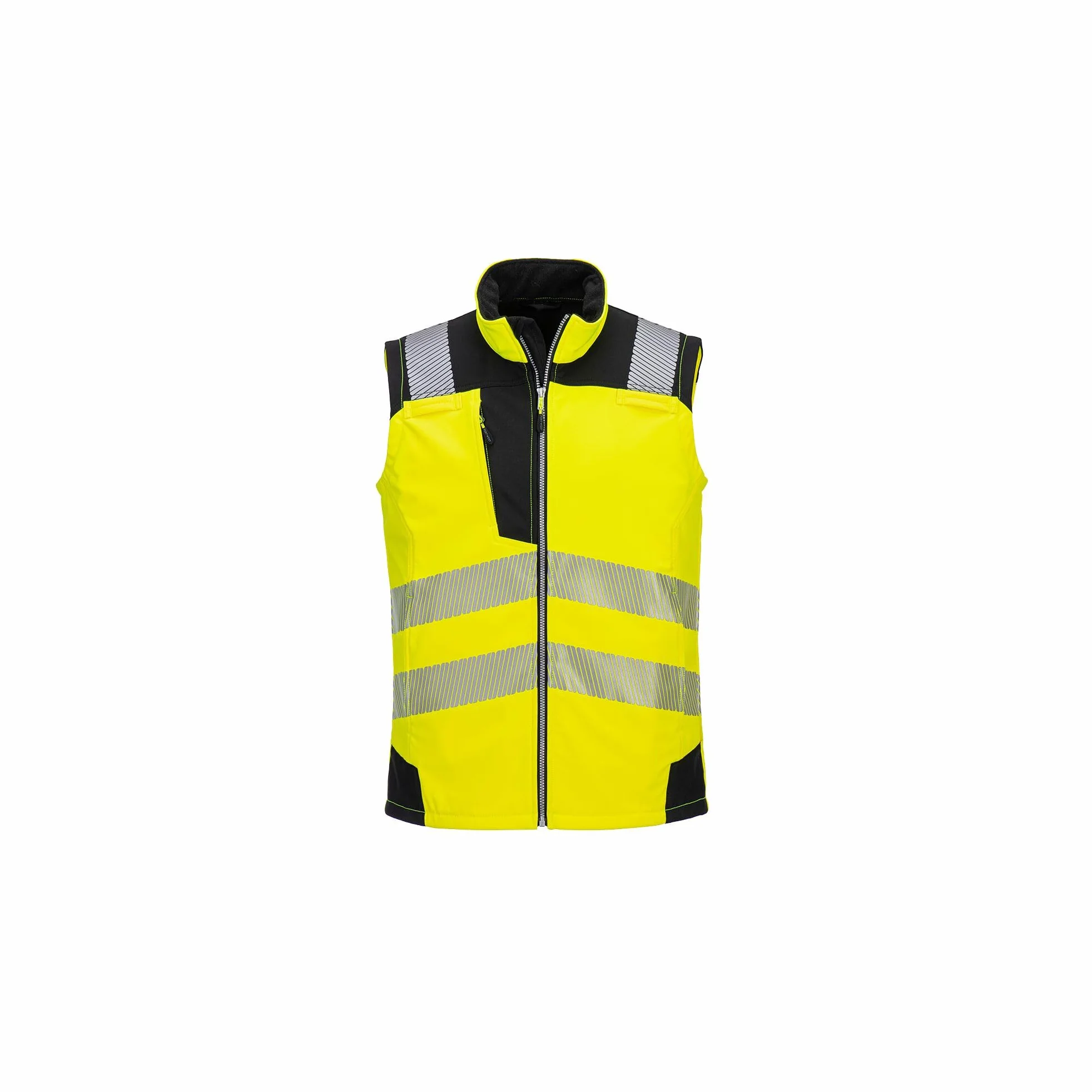 Portwest PW325 PW3 Hi Vis kamizelka softshellowa, wodoodporna, wiatroszczelna, oddychająca, trwała kamizelka robocza, odblaskowe wykończenie, wiele kieszeni, nowoczesne dopasowanie, certyfikowane