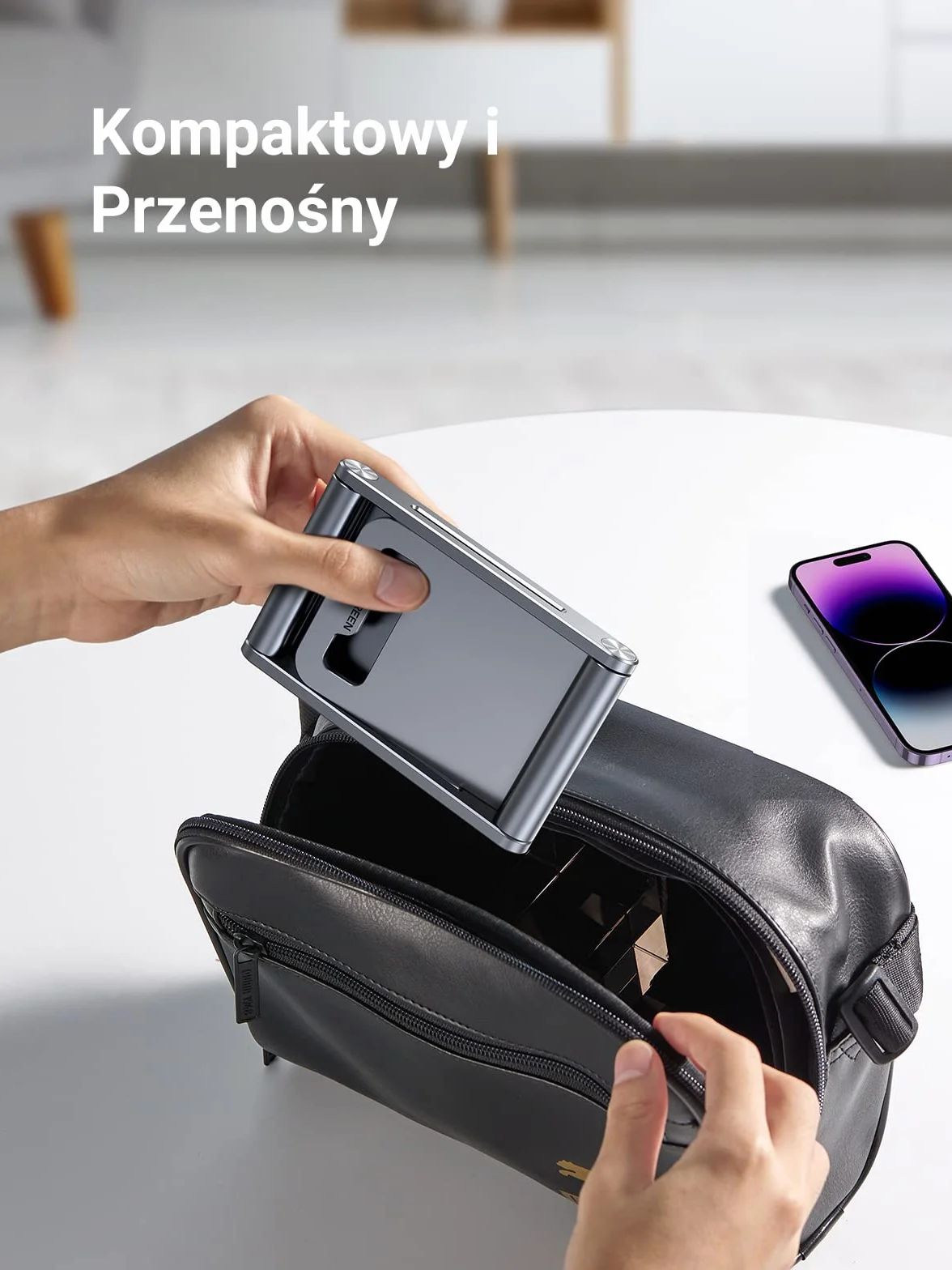 UGREEN Uchwyt na Telefon Aluminiowy Regulowany Składany Kompatybilny z iPhone Galaxy Redmi