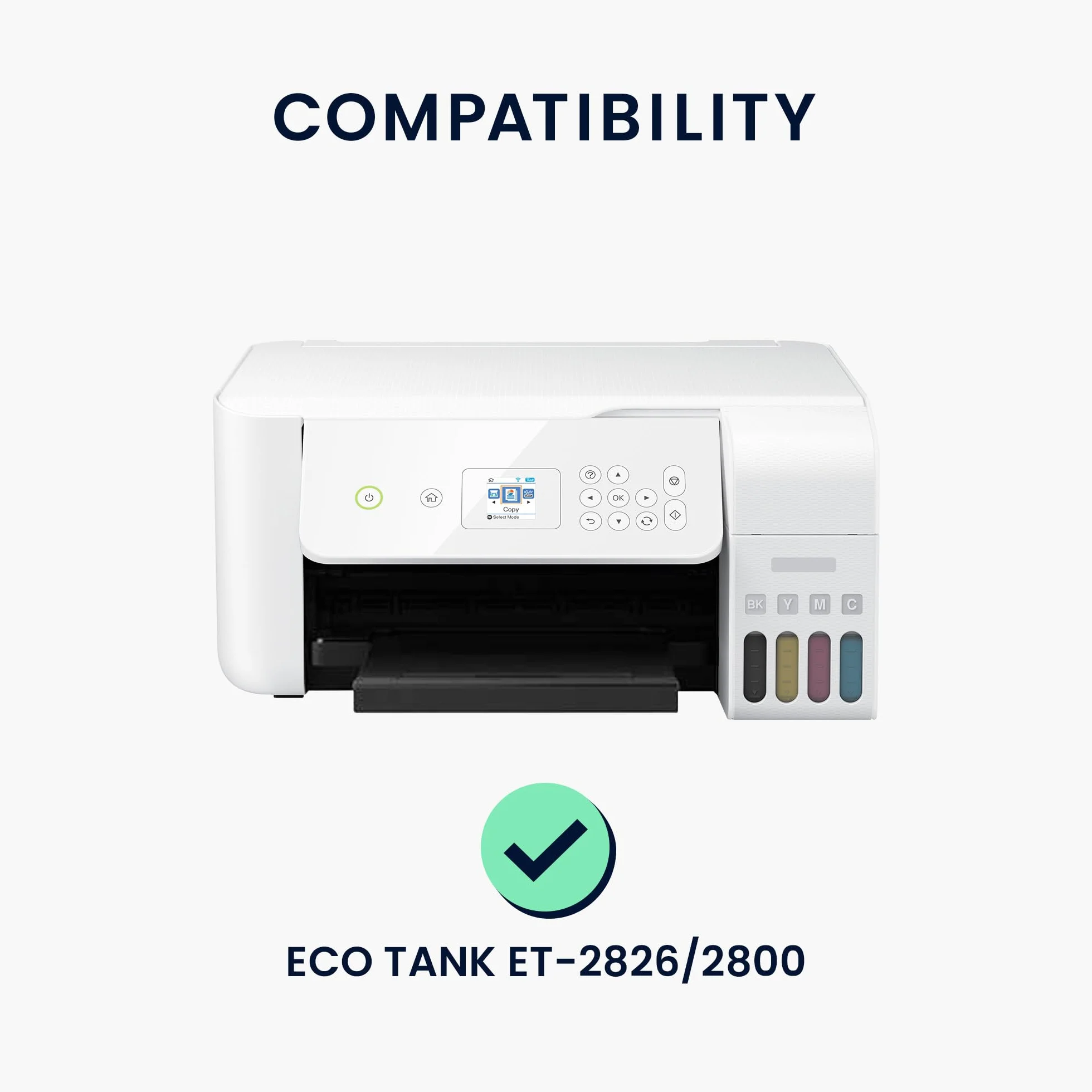 kwmobile Osłona przeciwpyłowa do Epson Eco Tank ET-2826/2800, pokrowiec ochronny z tkaniny, jasnoszary