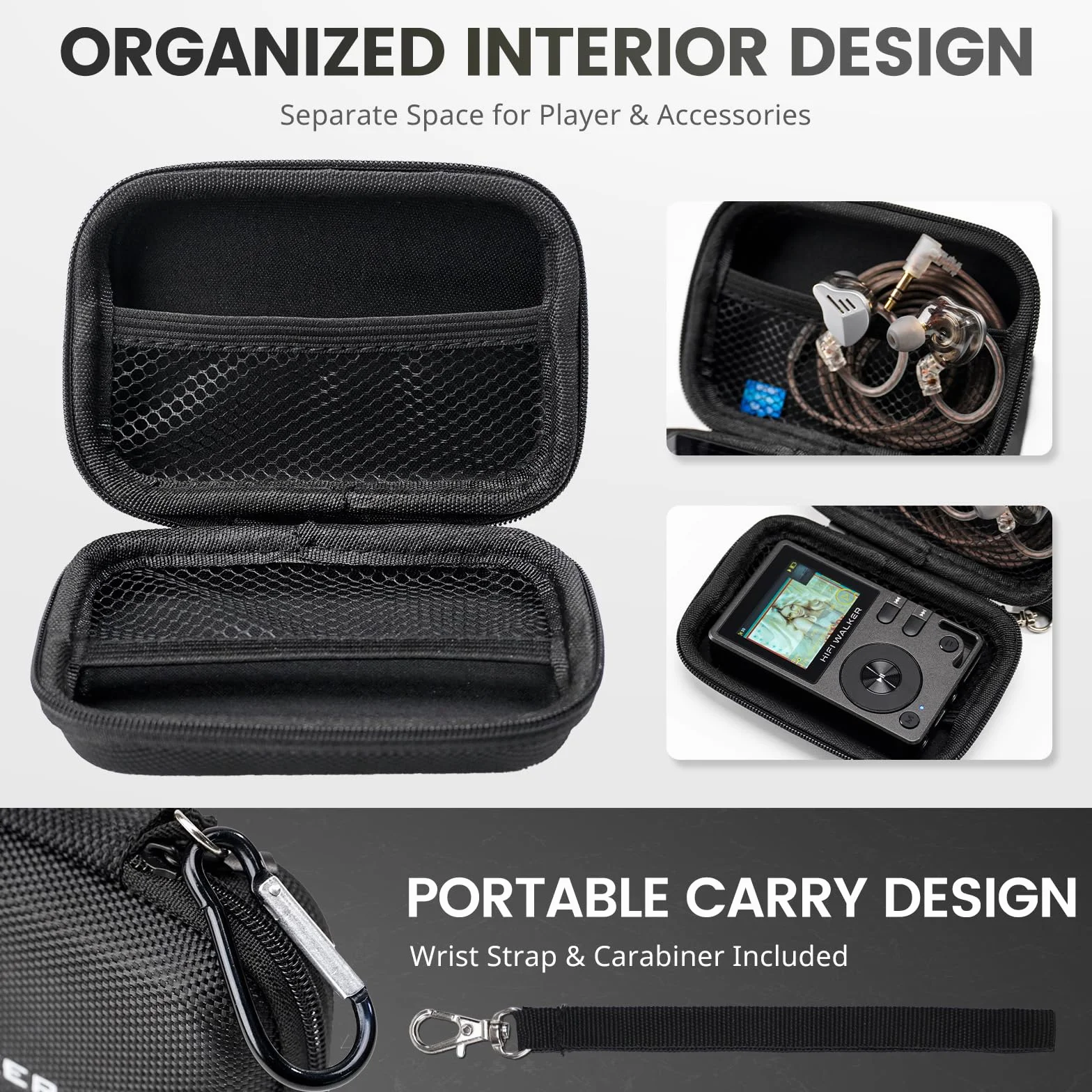 Etui ochronne EVA do odtwarzacza MP3 HIFI WALKER H2, H2 Touch 11.4 cm