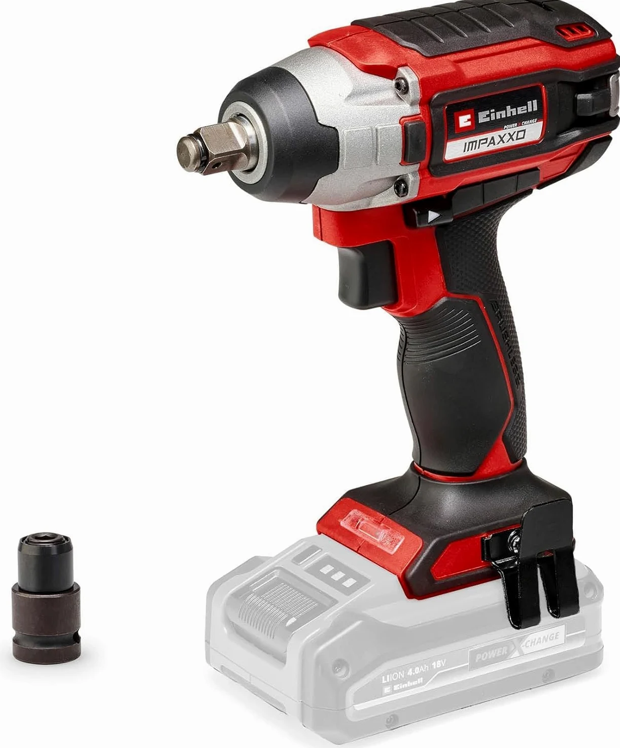 Einhell Akumulatorowy klucz udarowy IMPAXXO 18/230 Power X-Change (Li-Ion, 18 V, 230 Nm, silnik bezszczotkowy, bez akumulatora i ładowarki)