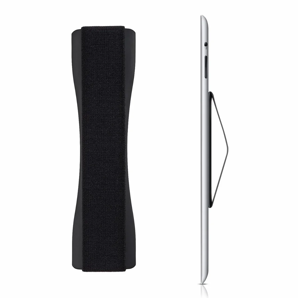 kwmobile Uchwyt na palec do tabletu, samoprzylepny, kompatybilny z tabletami iPad, Samsung Sony, czarny