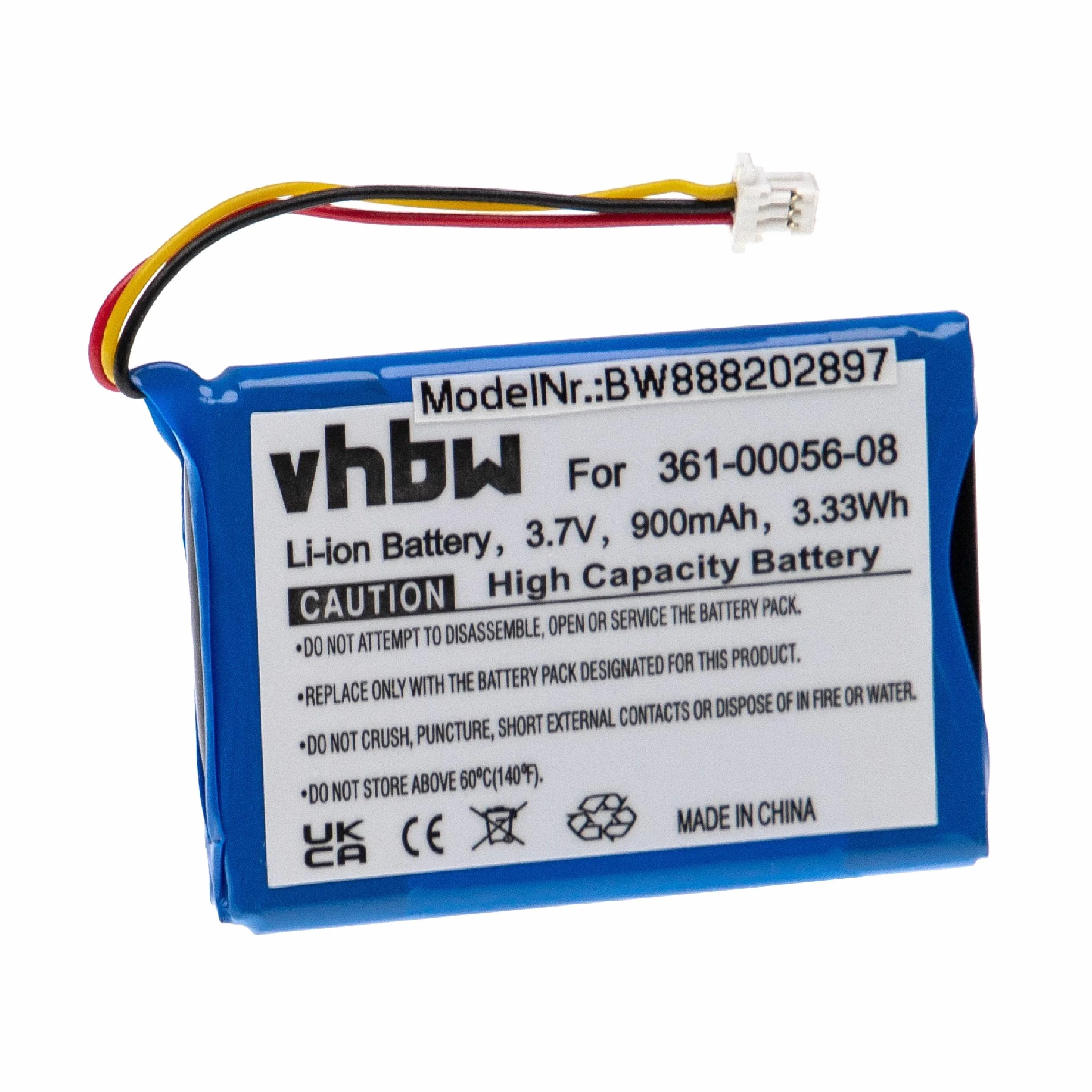 vhbw Bateria kompatybilna z Garmin DriveSmart 65 GPS 900 mAh 3,7 V litowo-jonowa