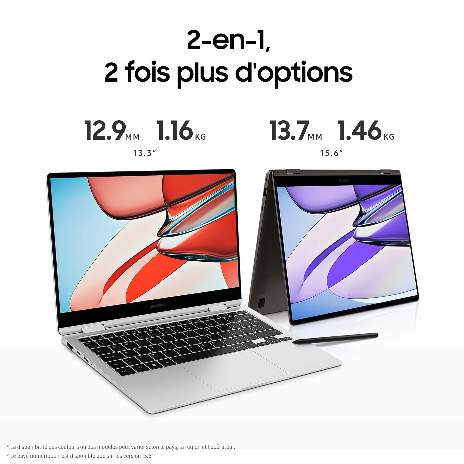 Samsung Galaxy Book3 360 NP750QFG-KB1FR Laptop, Intel Core i7, 16 GB RAM, 512 GB SSD, Intel Xe Graphics, Windows 11 Home, AZERTY, Szary, 15,6''