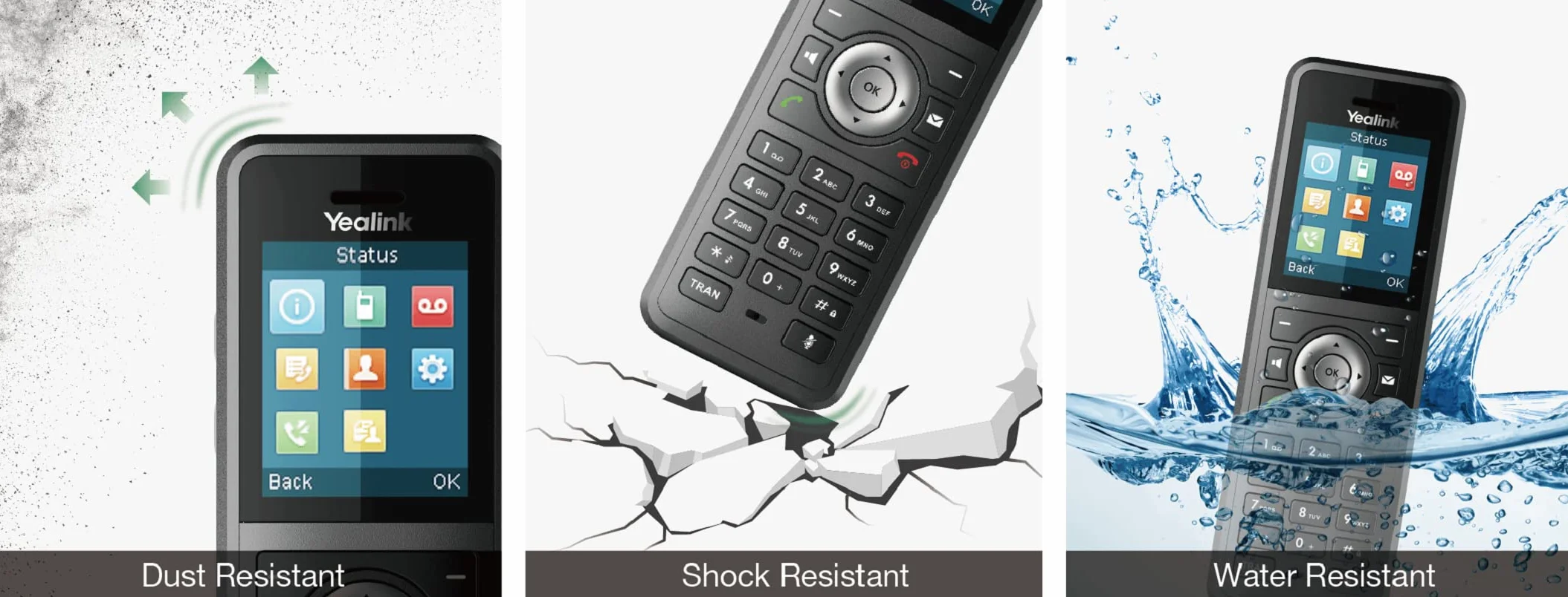 Yealink W59R wytrzymała słuchawka IP67-SIP DECT IP
