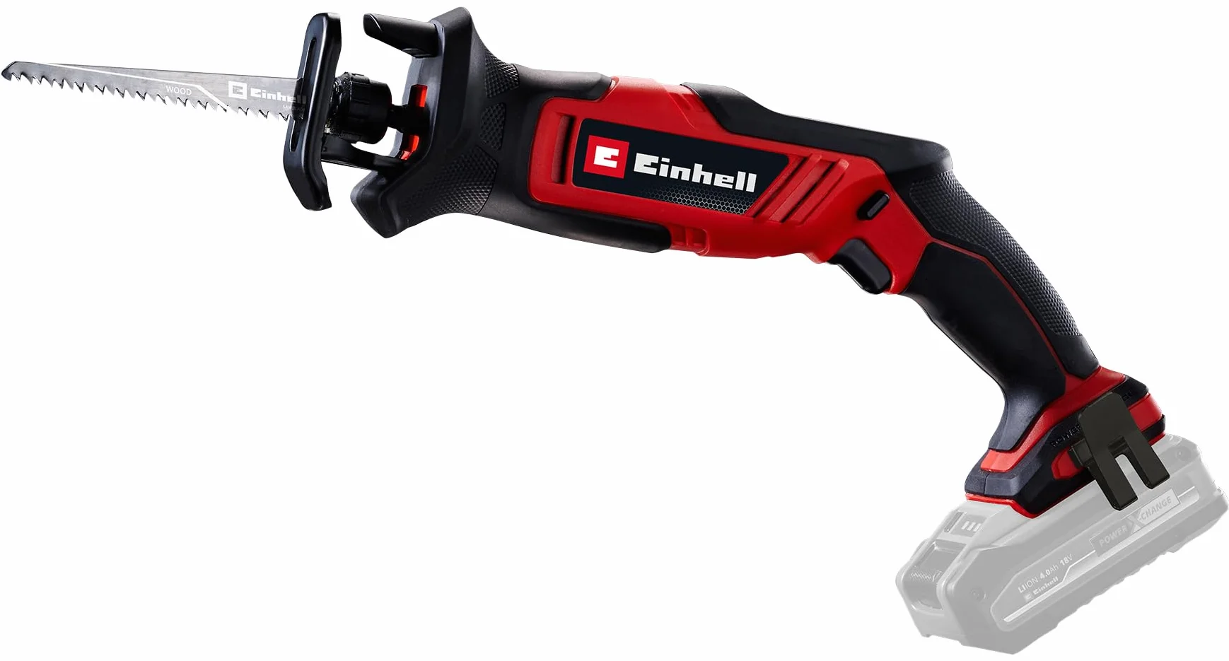 Einhell TE-AP 18/13 Li Solo Power X-Change uniwersalna pilarka akumulatorowa (18 V, wysokość skoku 13 mm, głębokość cięcia 50 mm w drewnie, poręczna konstrukcja, z akcesoriami, bez baterii)