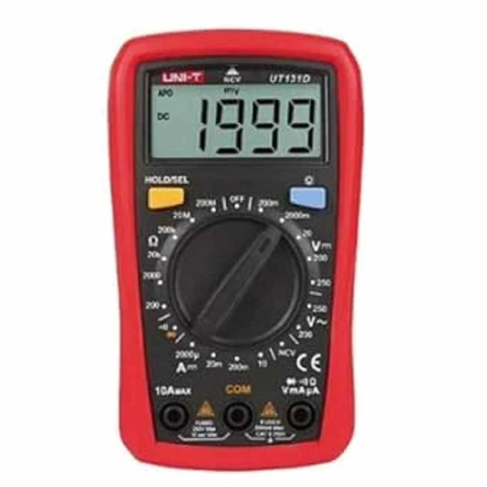 Uni-T UT131D Tester Wielofunkcyjny, Czerwony/Szary, 2000µA-10A