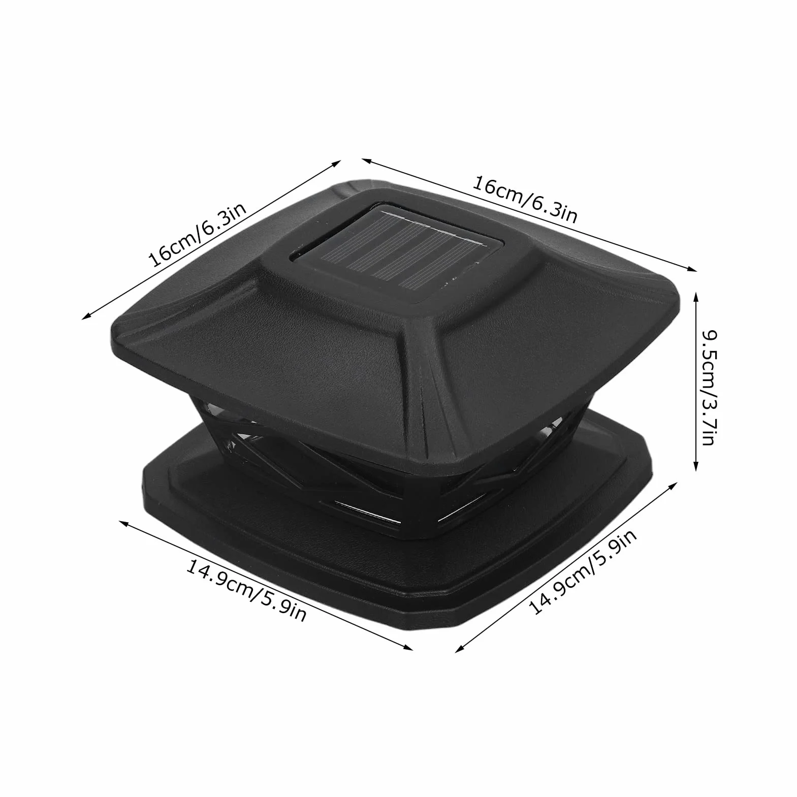 2 zestaw Solar Post Lights Ogrodzenie Światła LED Koraliki do lampy 2 kolory Oświetlenie Pozytywne białe światło Ciepłe białe światło Akumulator IP44 Wodoodporna obudowa PC na zewnątrz