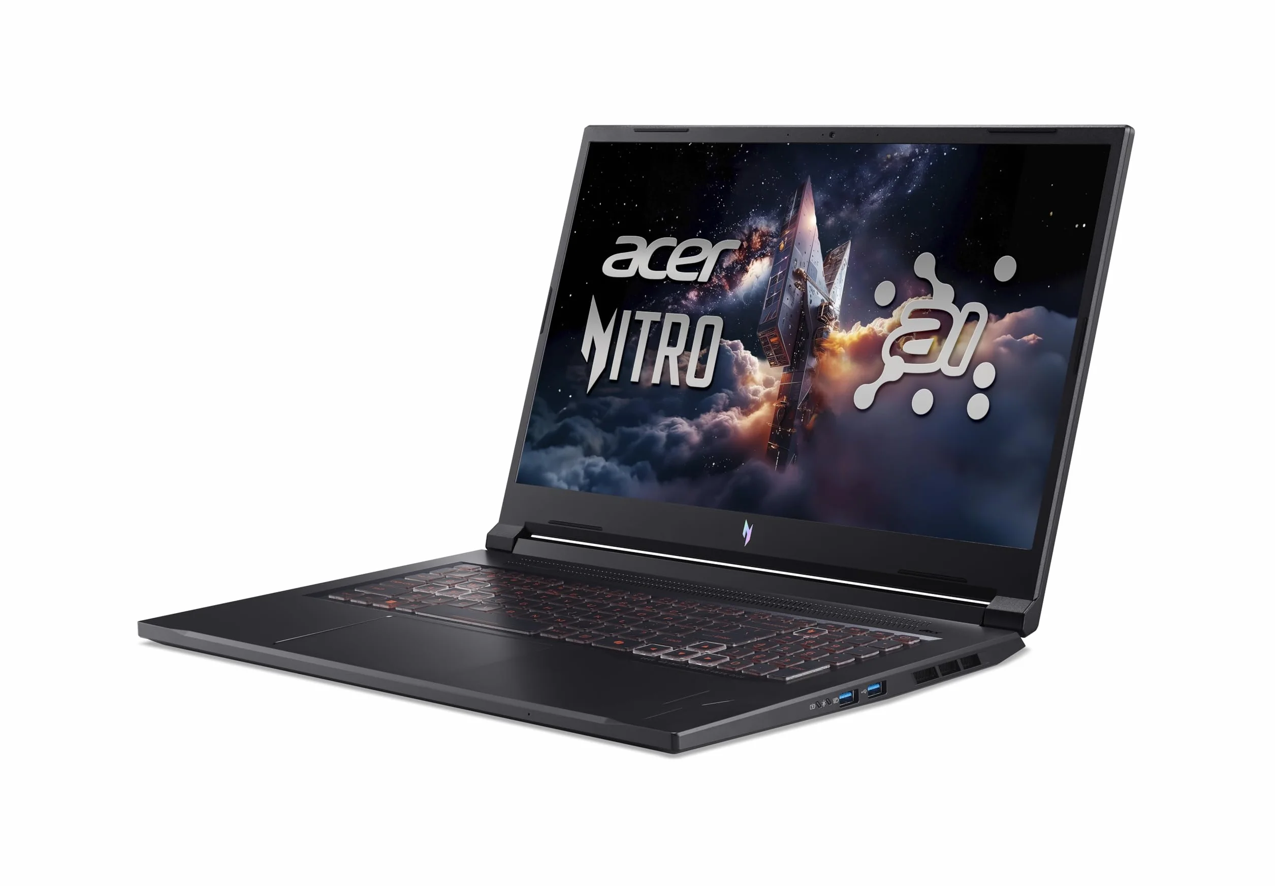 acer Nitro V 17 AI (ANV17-41-R0BS) laptop gamingowy, wyświetlacz 17" FHD IPS 144 Hz, AMD Ryzen 7 260, 16 GB RAM, 1 TB SSD, NVIDIA GeForce RTX 5060, Windows 11, klawiatura QWERTZ, czarny