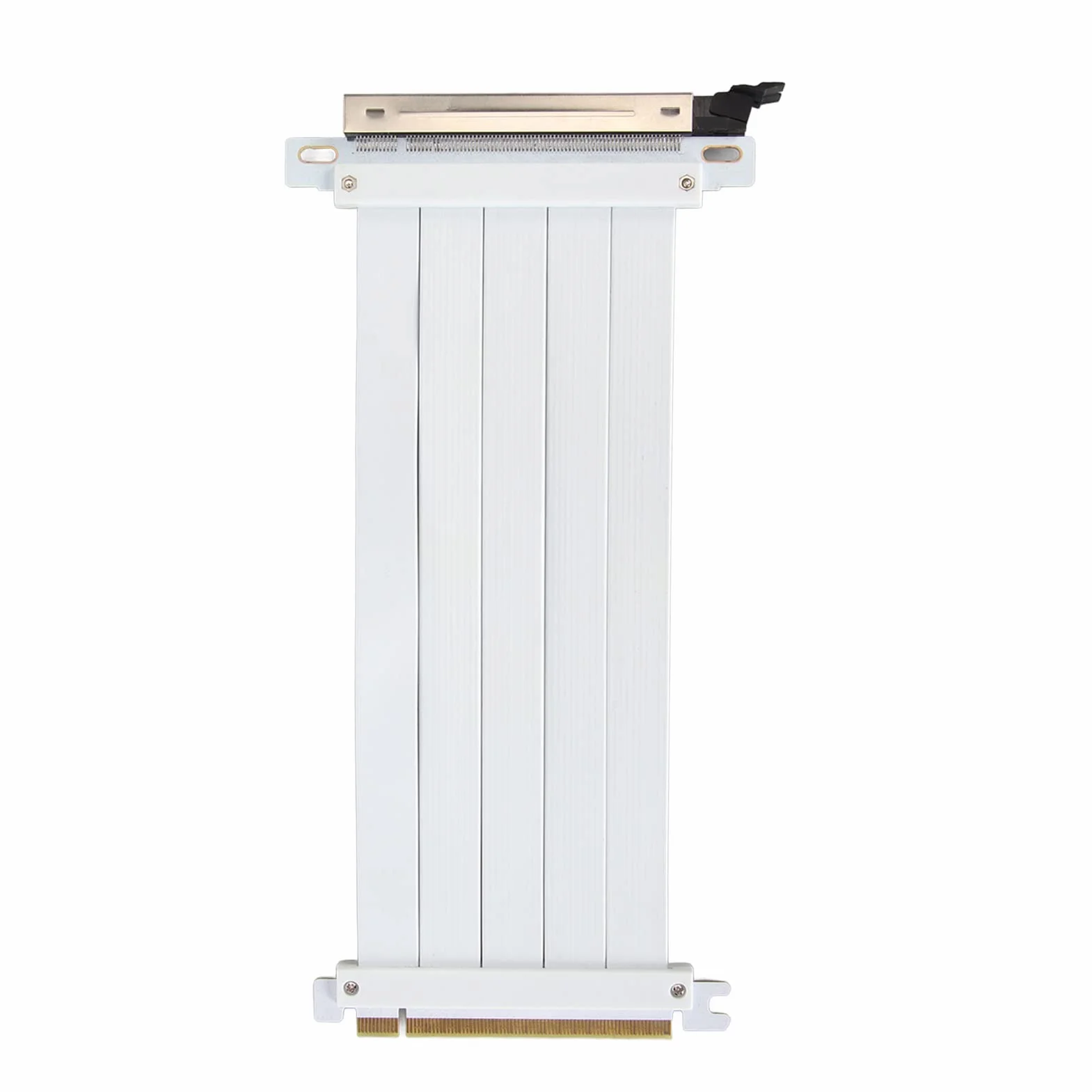 Kabel pionowy PCIE 4.0 X16, elastyczny adapter pionowy GUP o dużej szybkości, wysoka jakość ekranowania, 180 stopni kabel przedłużający PCIE 4.0 do karty graficznej (biały)