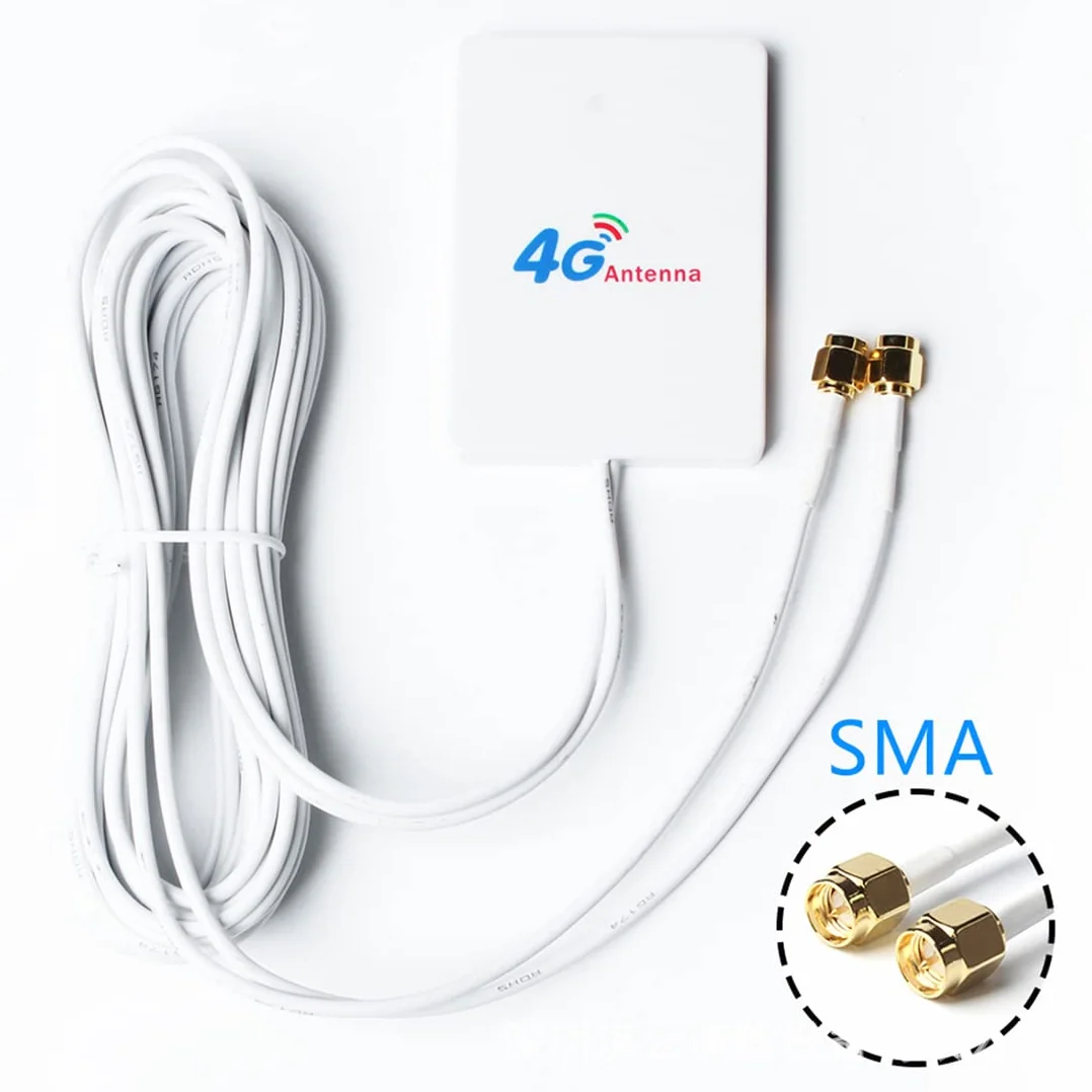 Antena Panelowa 4G LTE 3G SMA TS9 CRC9 Kabel 2m do Modemu E8372 E3372 B315