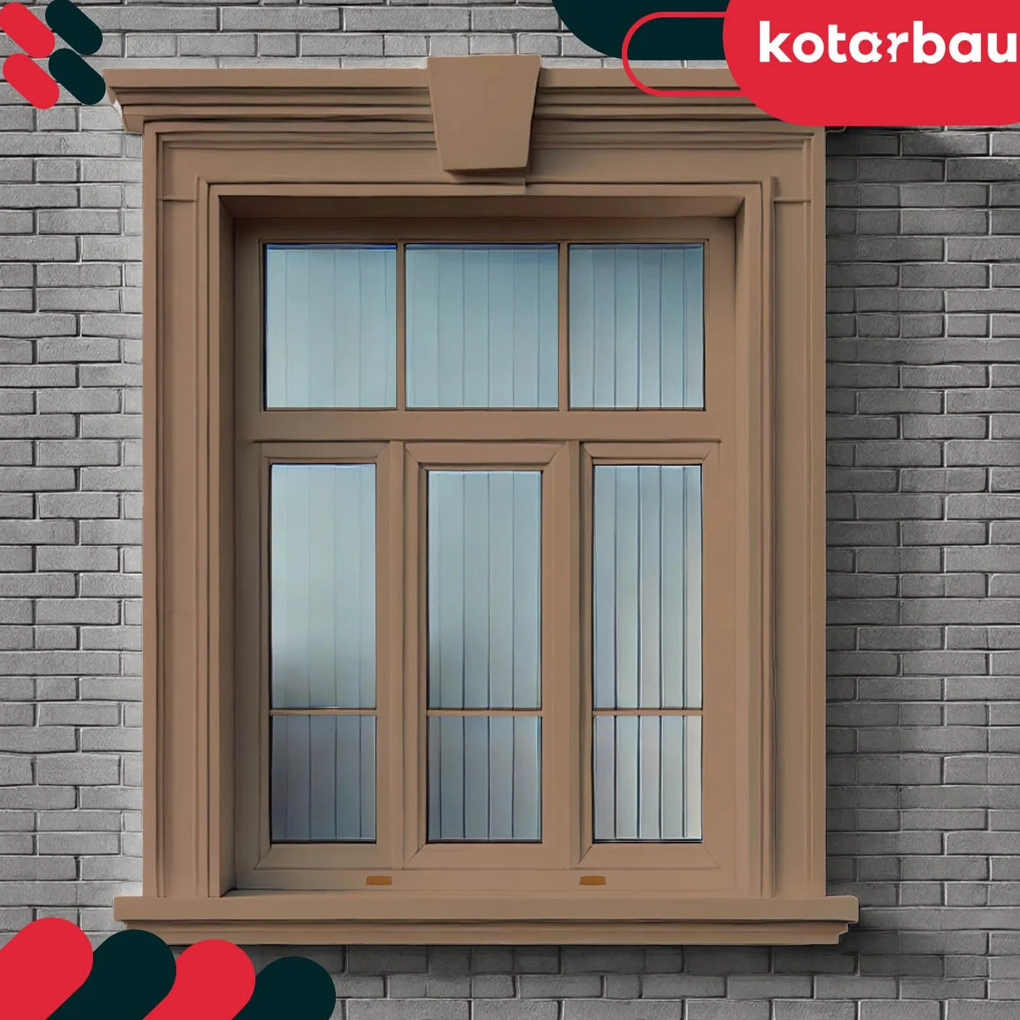 KOTARBAU® 20 szt. Zaślepka Odwodnień - do Okien PCV - Osłonka - Dąb - 36 mm