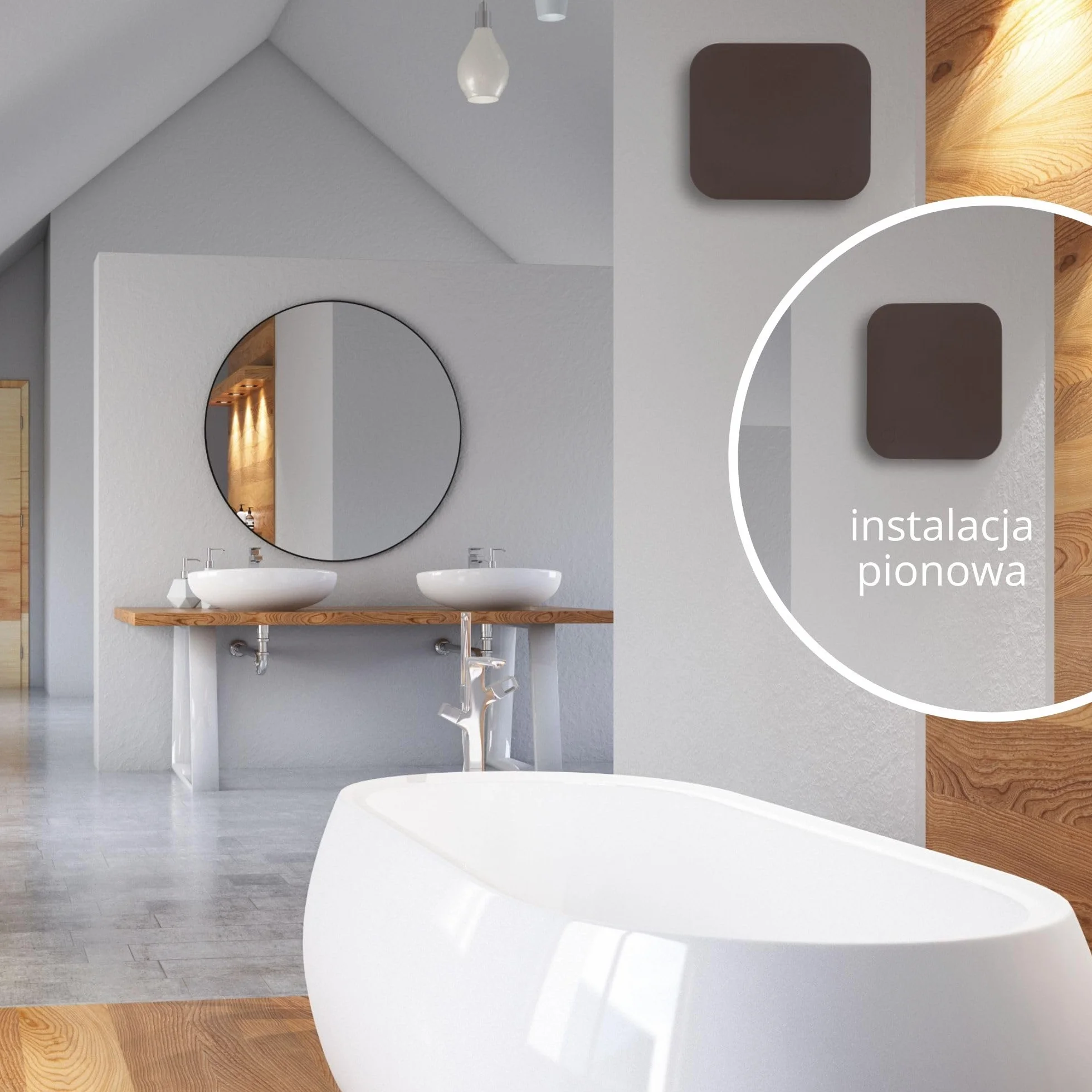 Turbionaire Trend 100 Sdbc – Wentylator Łazienkowy I Kuchenny, Panel Dark Brown Chocolate Matowy, Ø100 Mm, 85 M3/H, 35 Pa, Cichy 33 Db, Zawór Zwrotny, Ipx4, Gwarancja 3 Lata.