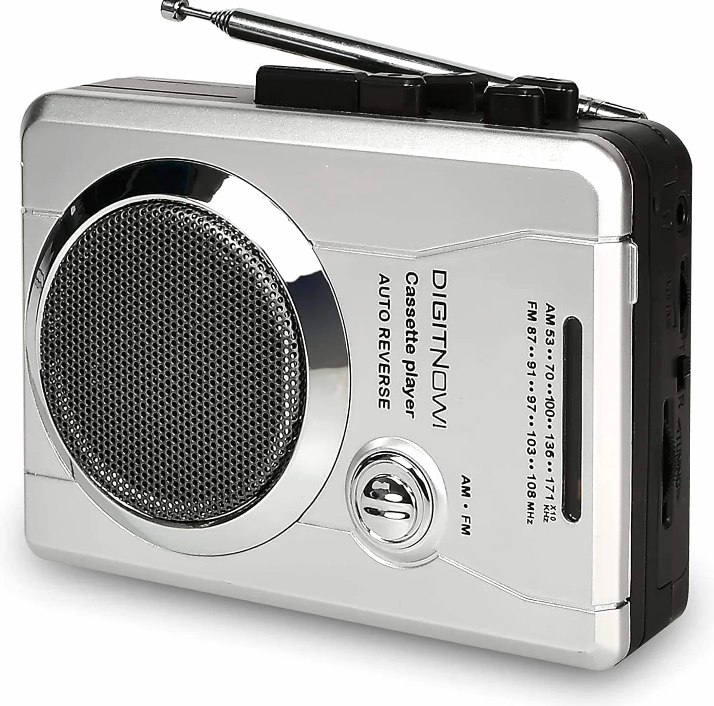 Walkman Przenośny Odtwarzacz Magnetofonowy Radio FM AM z Dyktafonem, Gniazdo 3,5 mm
