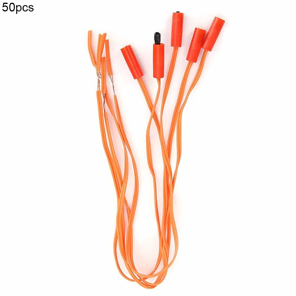 Ignition Cable, 50 szt. bezprzewodowego pilota zdalnego sterowania, elektroniczny, ogniotrwały kabel (30 cm)
