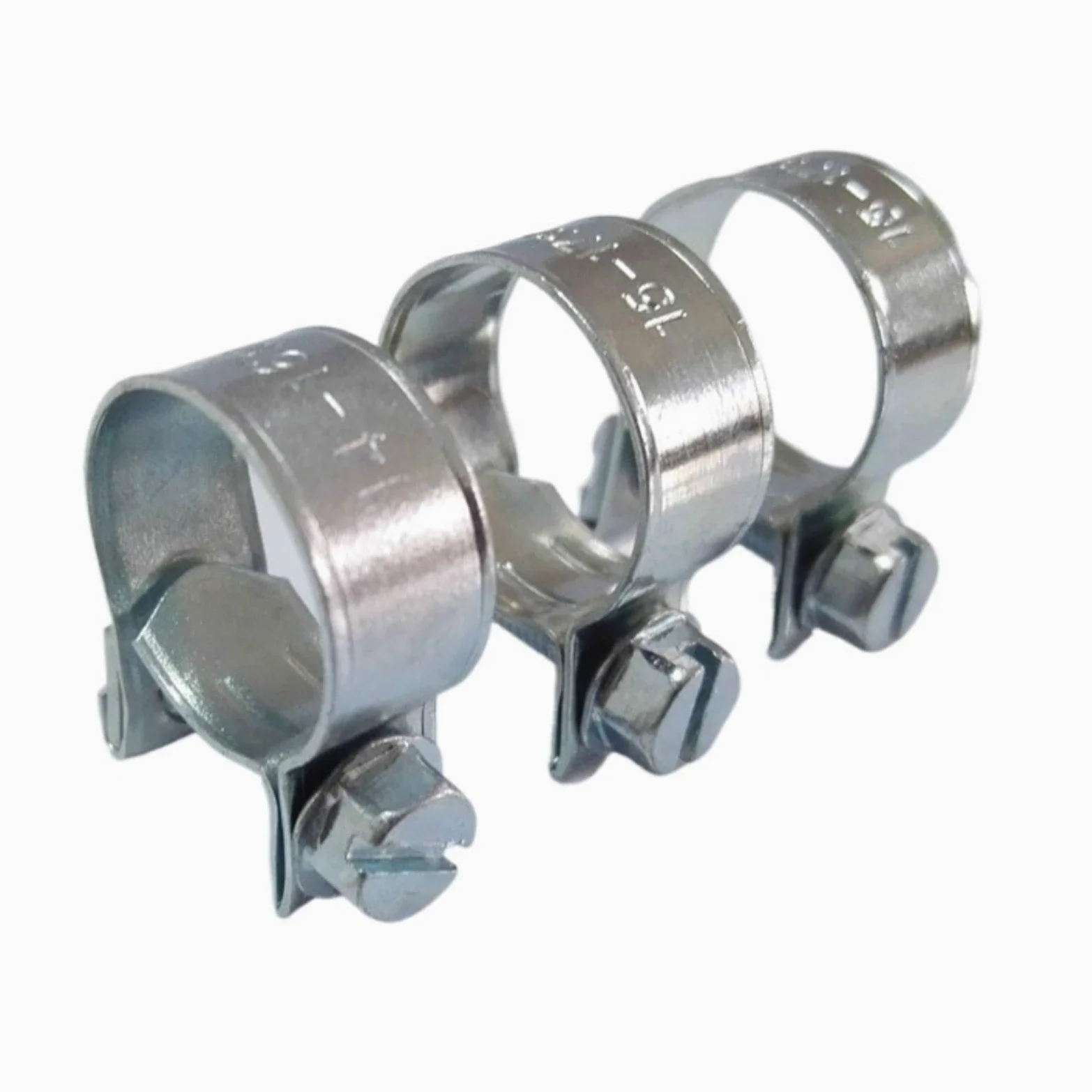10-częściowe, regulowane, ocynkowane opaski do węży — metalowe zaciski do rur do ropy, wody i gazu (6–20 mm)(11-13mm)