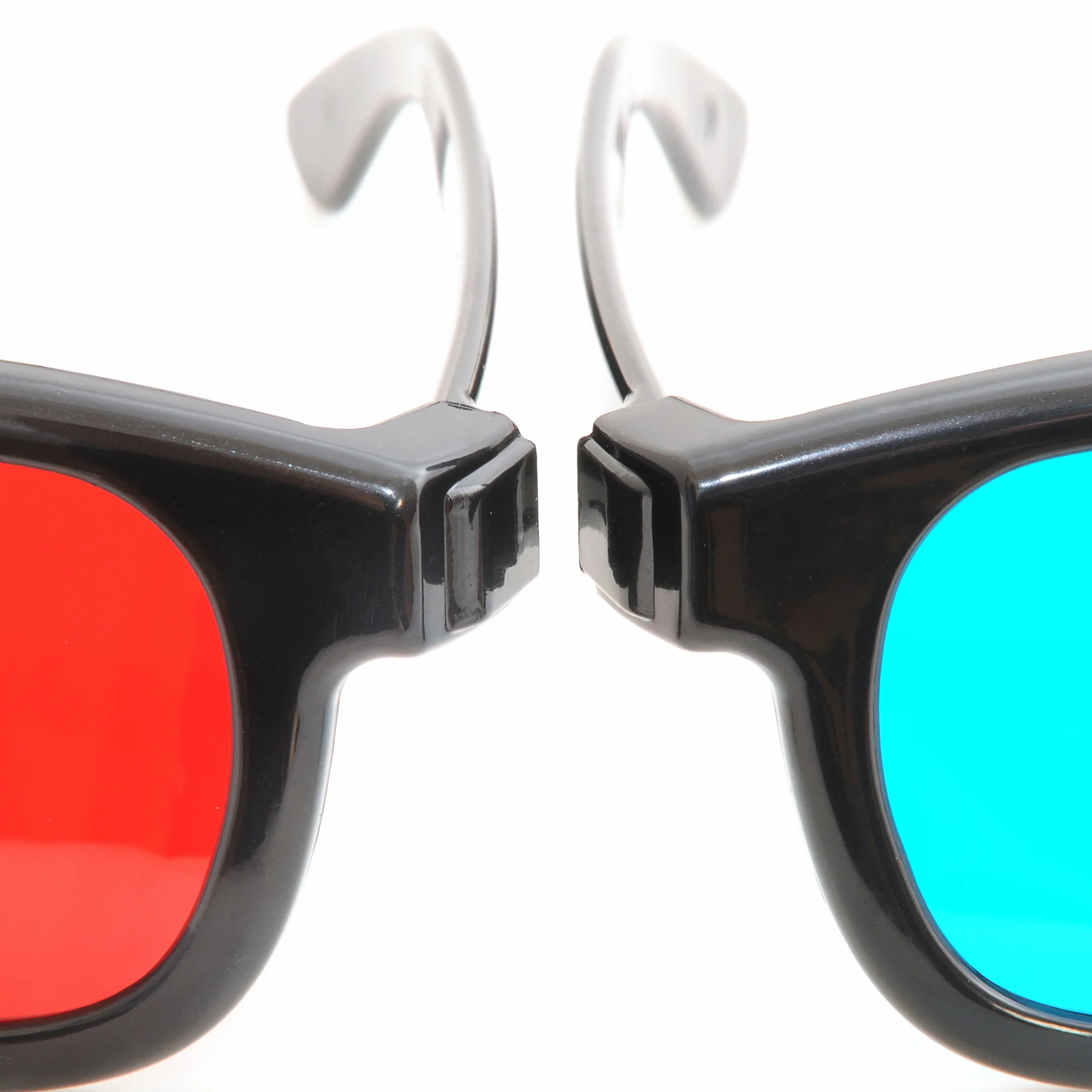 Ganzoo okulary anaglifowe 3D czarne składane plastikowe filtry czerwony/cyjan 2 szt. 15 cm 21 g