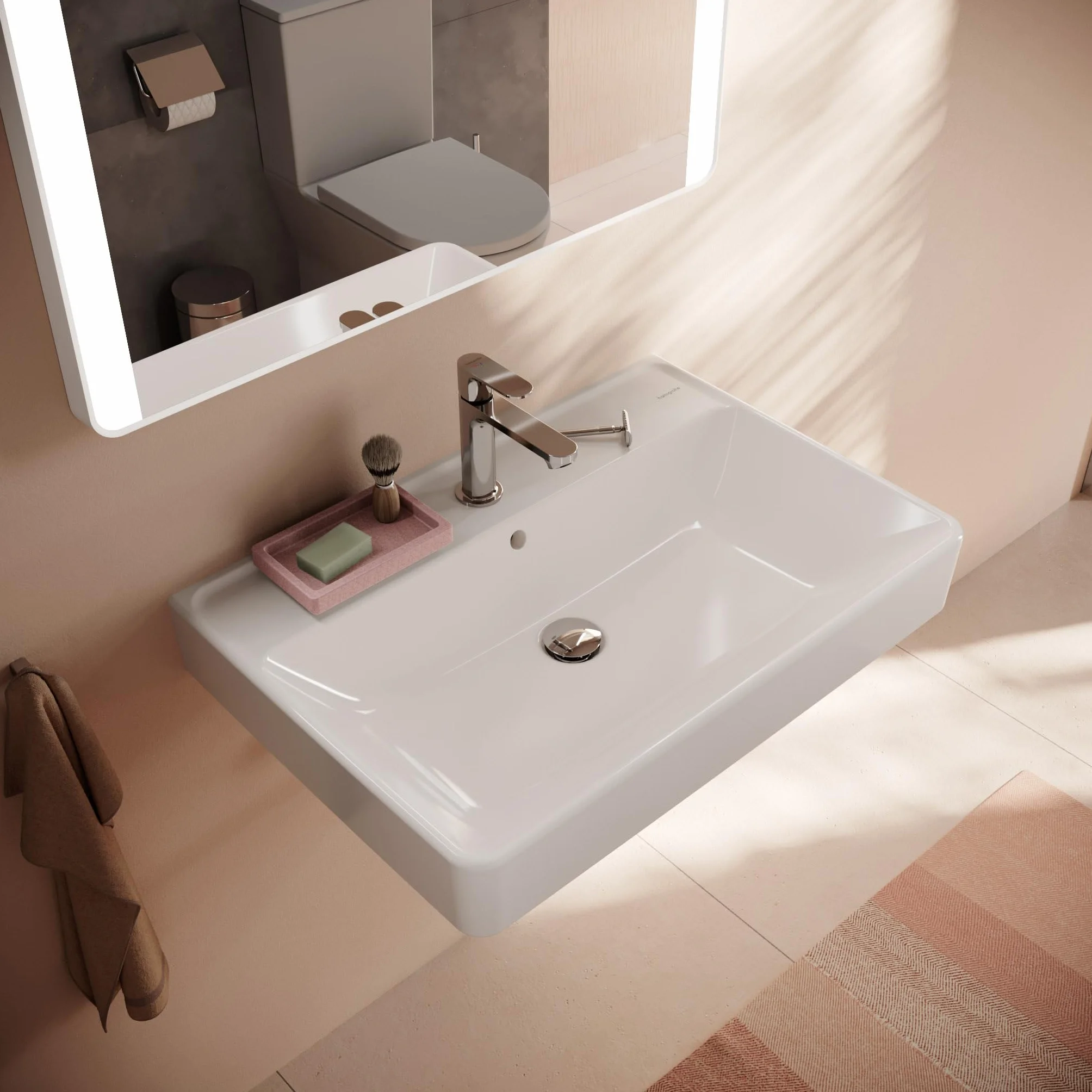 Hansgrohe 50100000 Odpływ do Baterii Umywalkowych i Bidetowych, Chrom, 8.4 x 7.4 x 7.3 cm